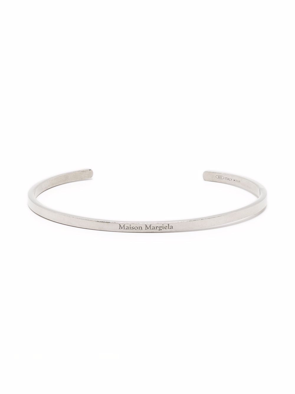 Maison Margiela logo标记手镯 - 银色