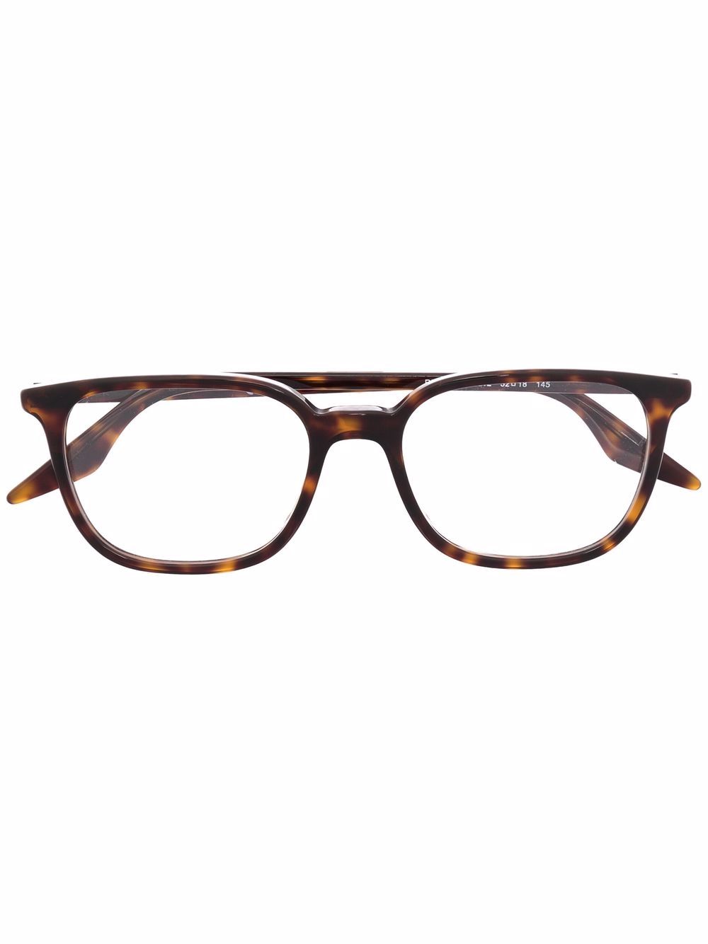 Ray-Ban 玳瑁纹长方形框太阳眼镜 - 褐色