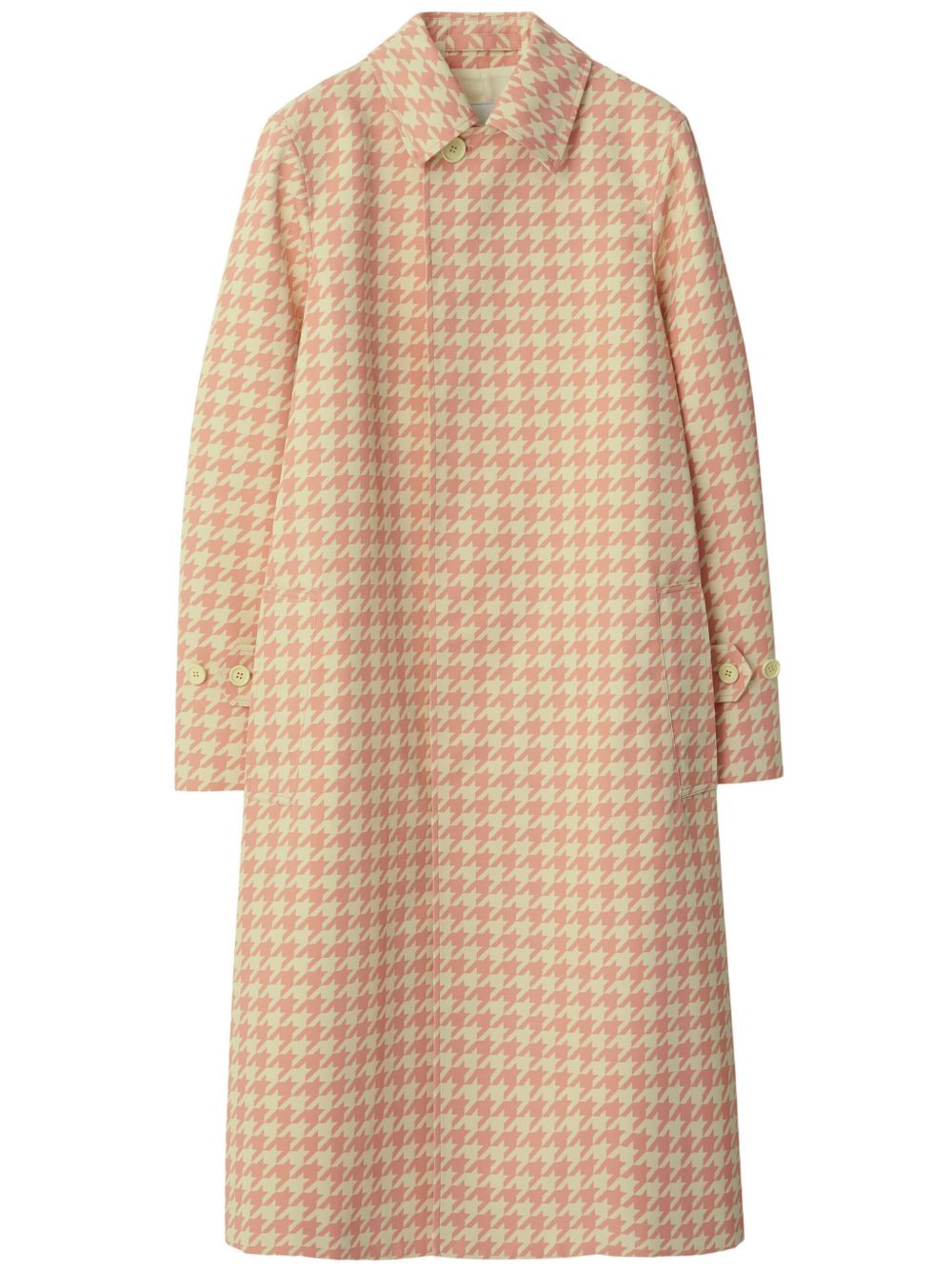Burberry 格纹长款外套 - 粉色
