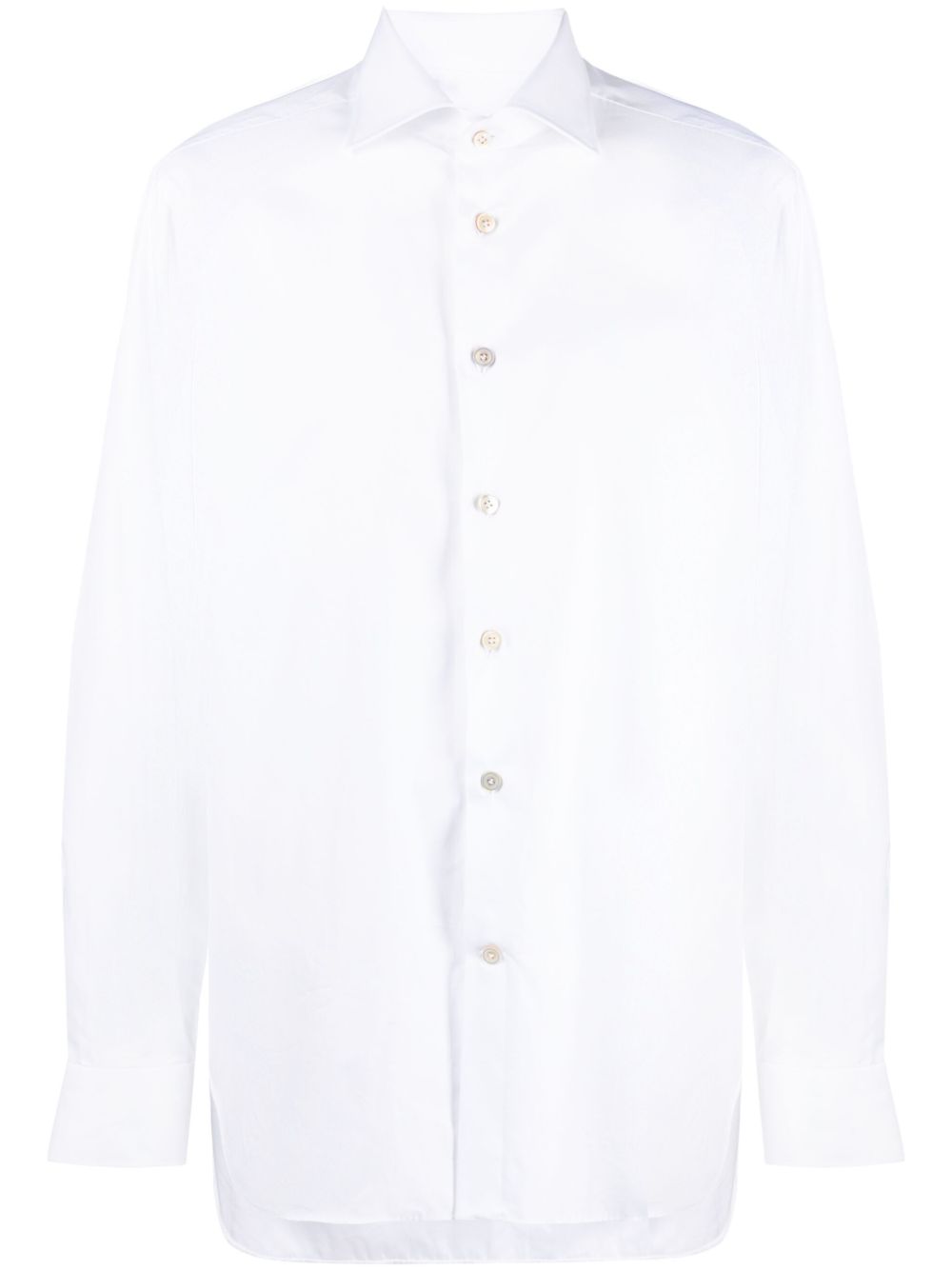 Kiton 尖领棉衬衫 - 白色