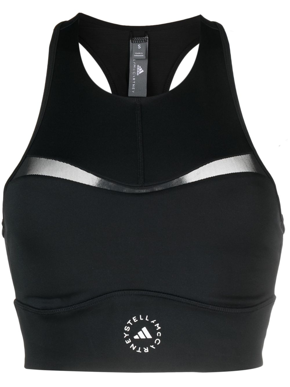 adidas by Stella McCartney Training logo印花短款上衣 - 黑色
