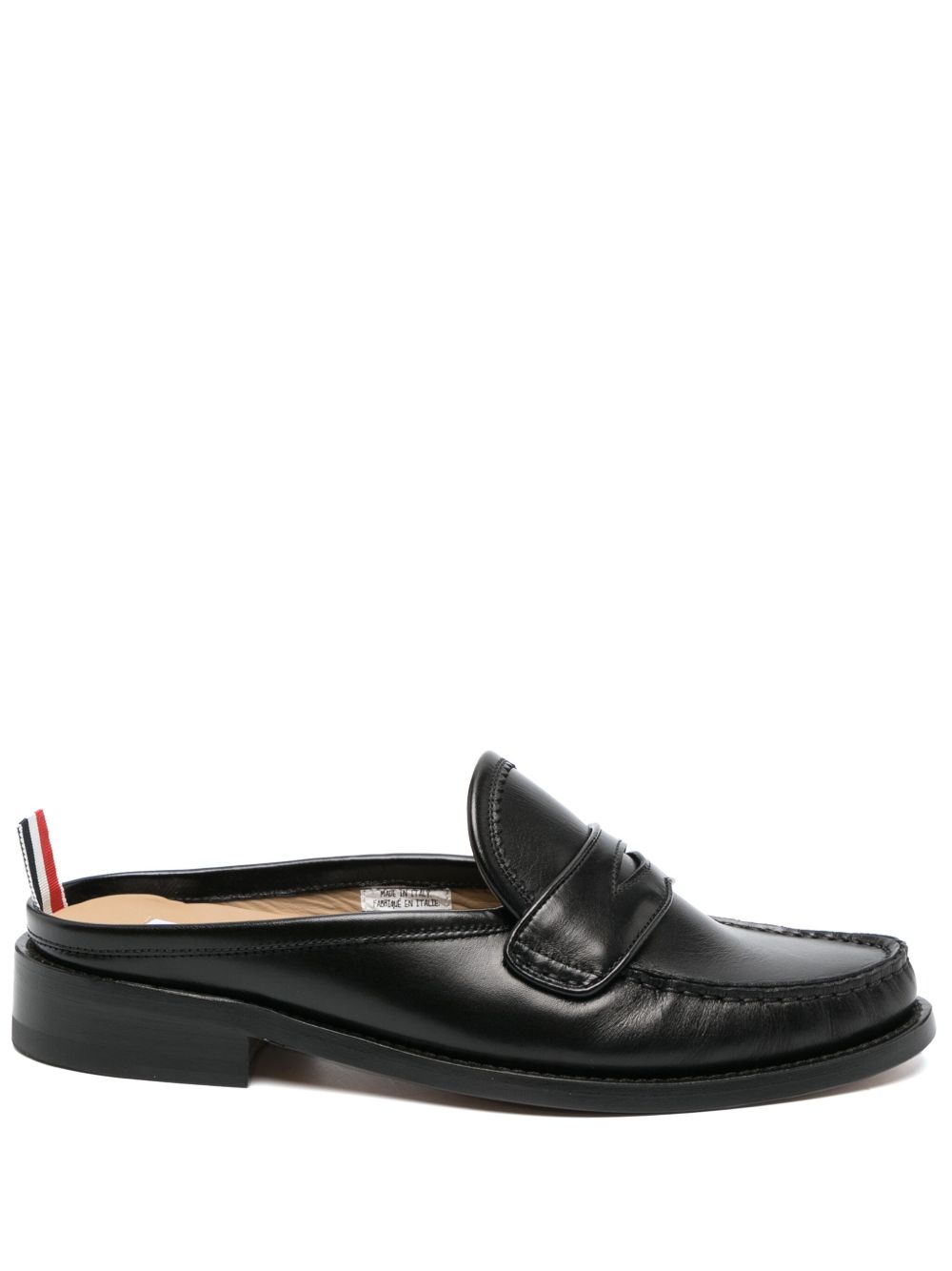 Thom Browne 褶式经典款穆勒鞋 - 黑色