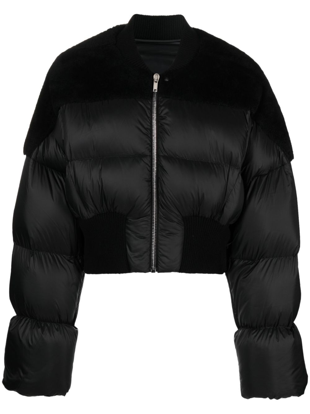 Rick Owens 短款填充夹克 - 黑色