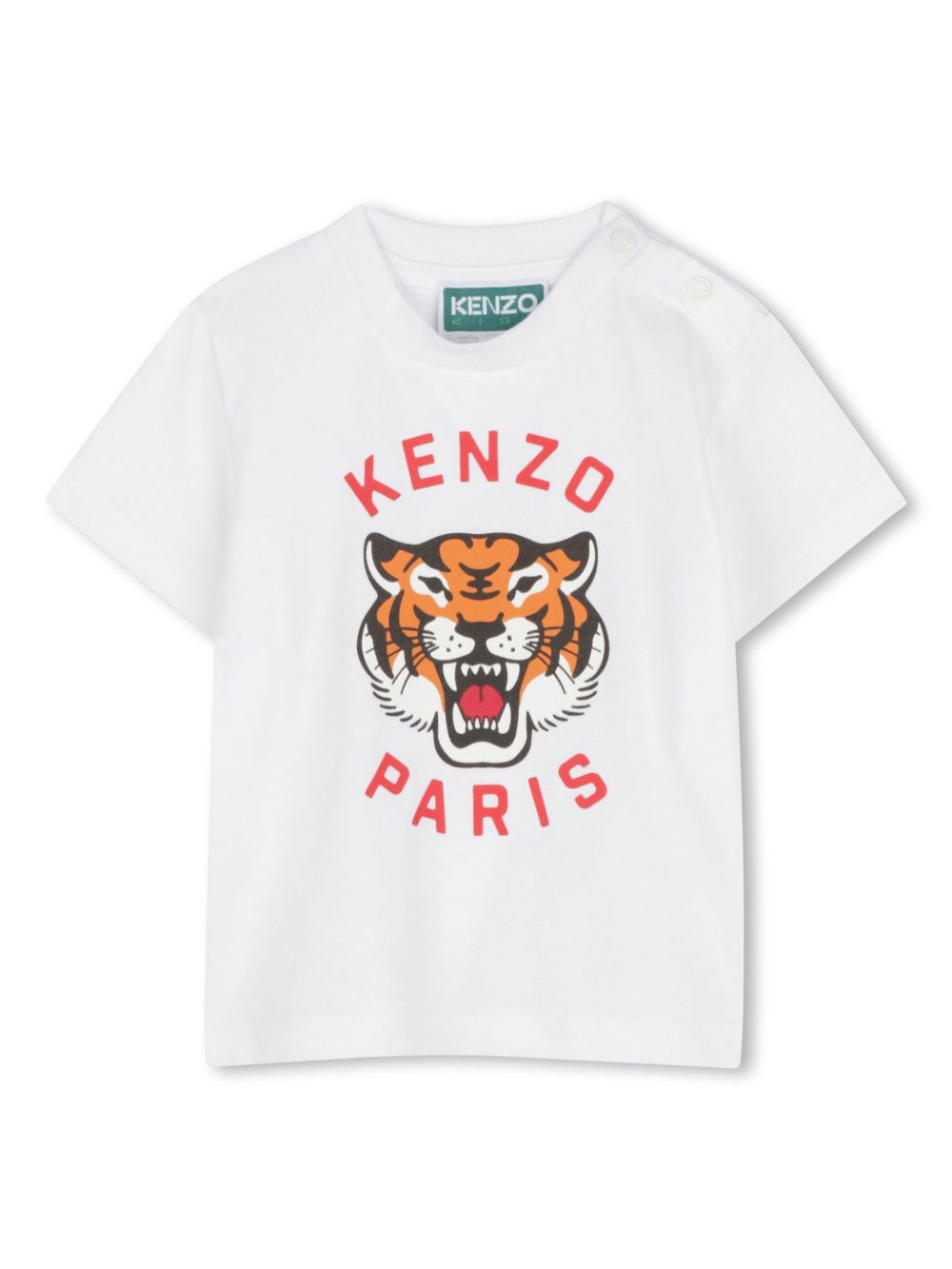 Kenzo Kids 图案印花T恤 - 白色