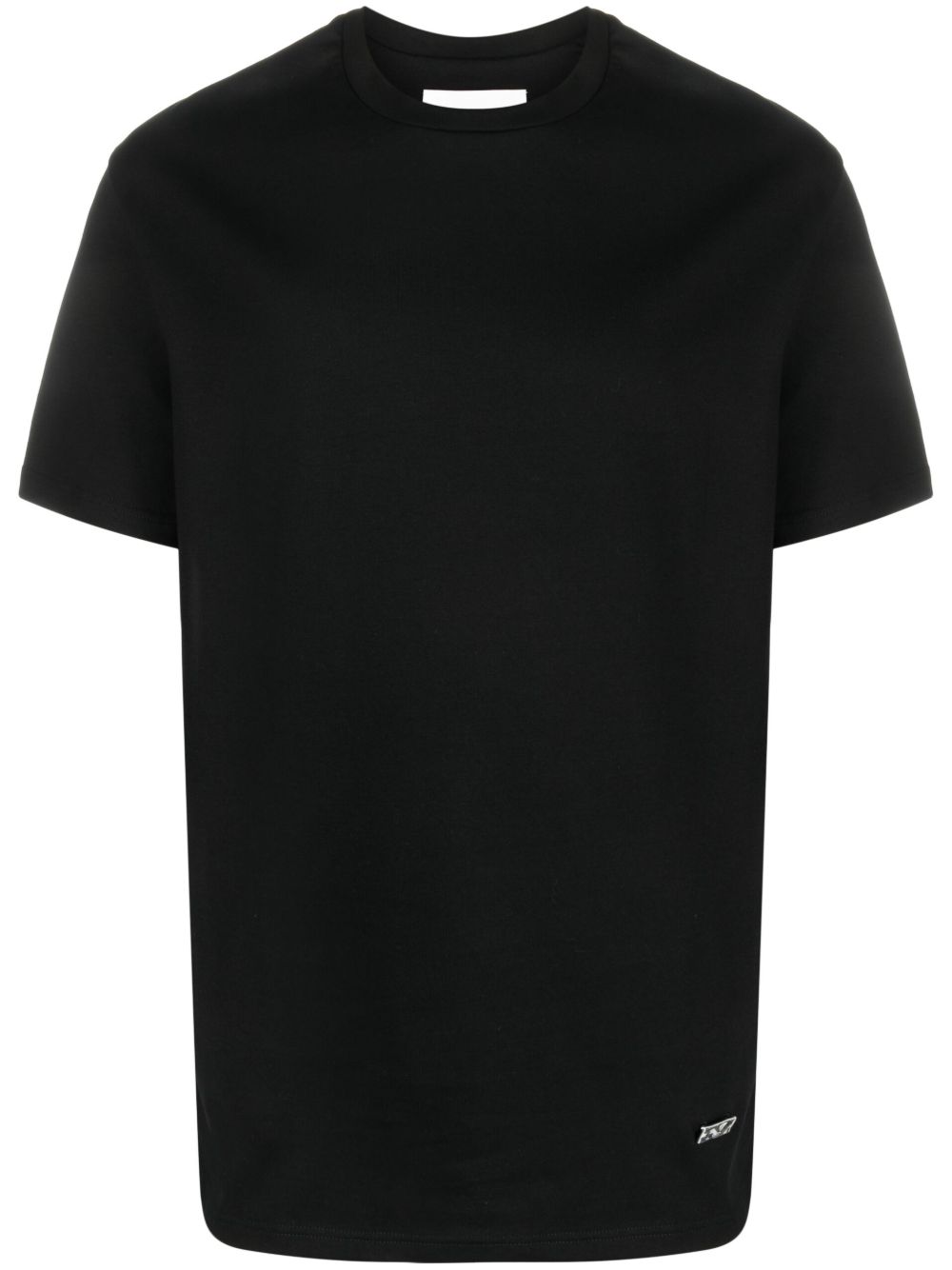 Jil Sander logo标牌平纹针织T恤 - 黑色