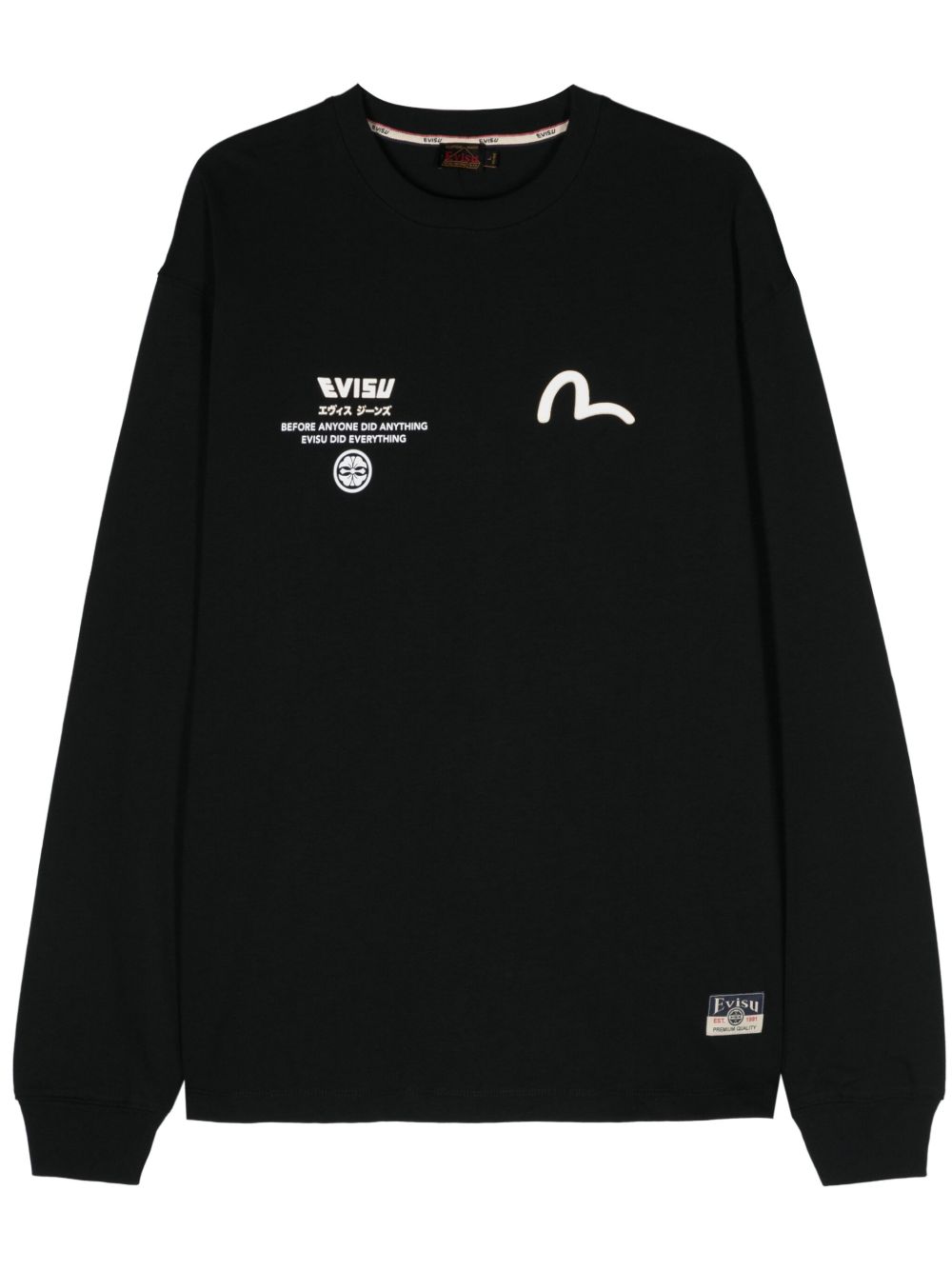 EVISU The Great Wave and Kamon 棉T恤 - 黑色