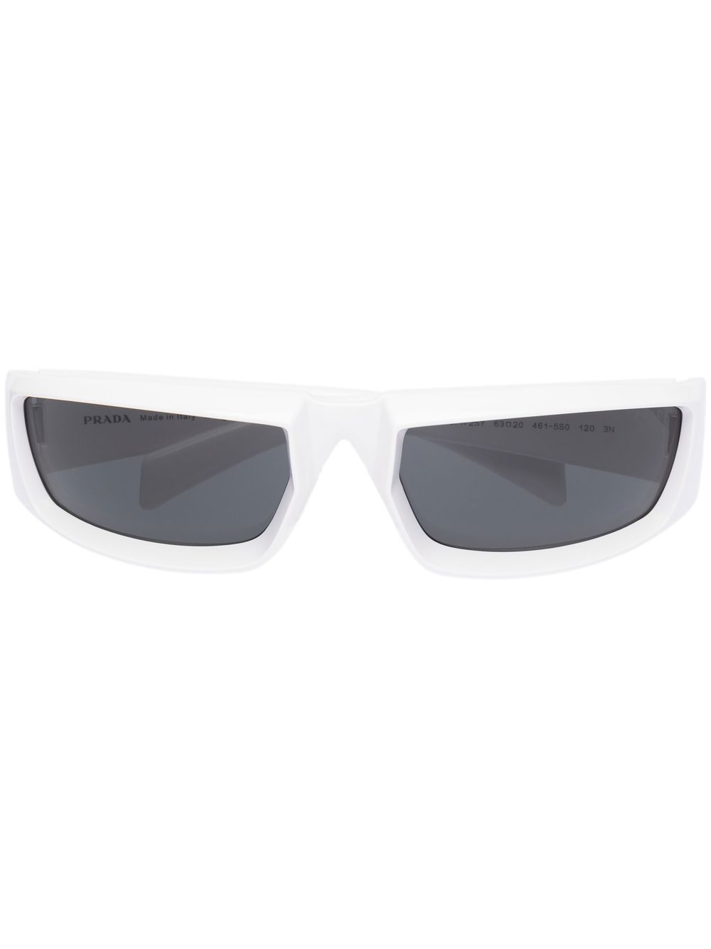 Prada Eyewear 普拉达 logo方框太阳眼镜 - 白色