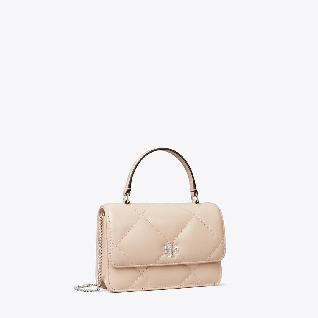 Tory Burch Mini Kira Diamond Quilt Top-Handle Crossbody