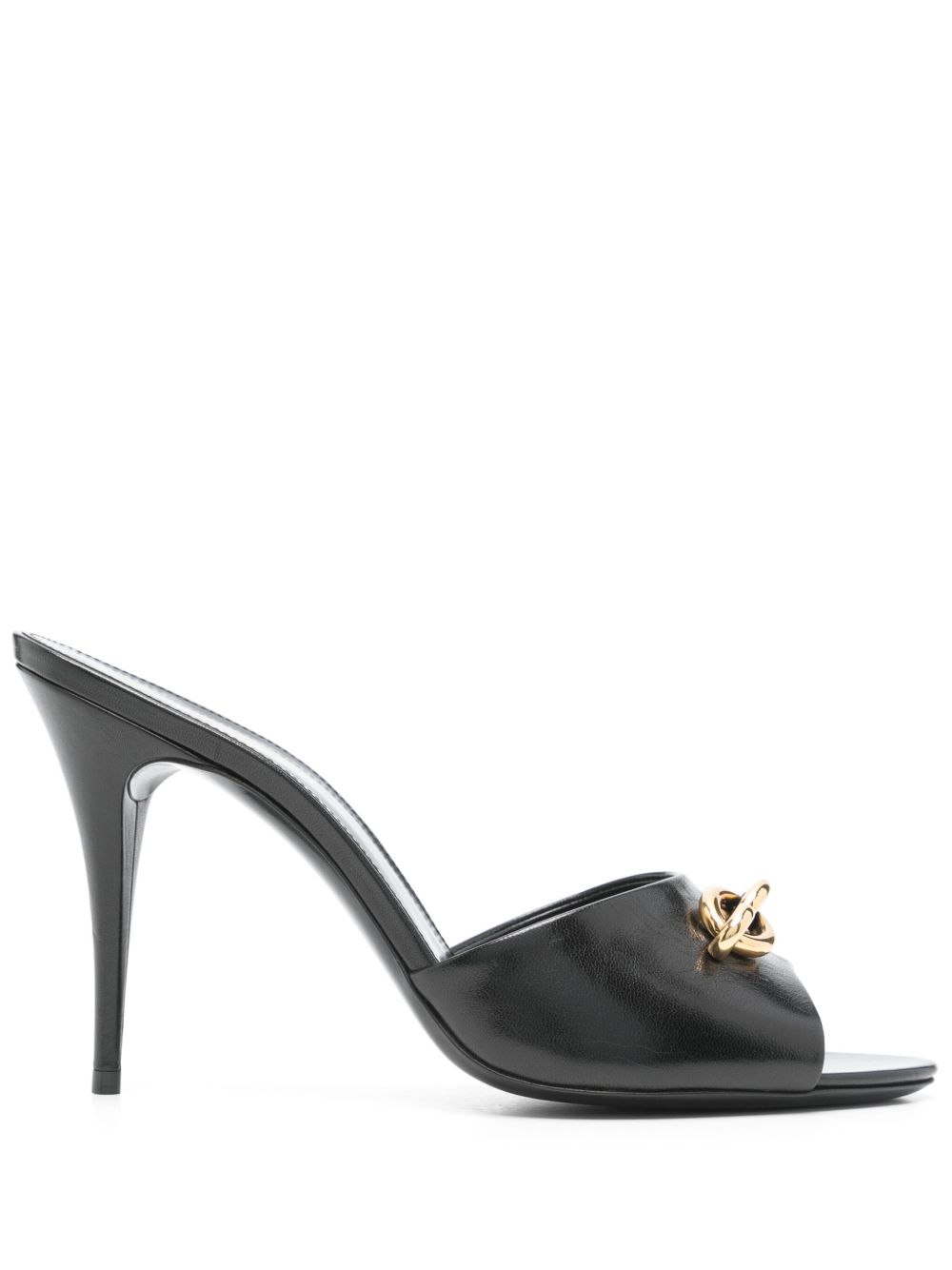 Saint Laurent Pre-Owned Le Maillon 高跟凉鞋（9.5厘米） - 黑色