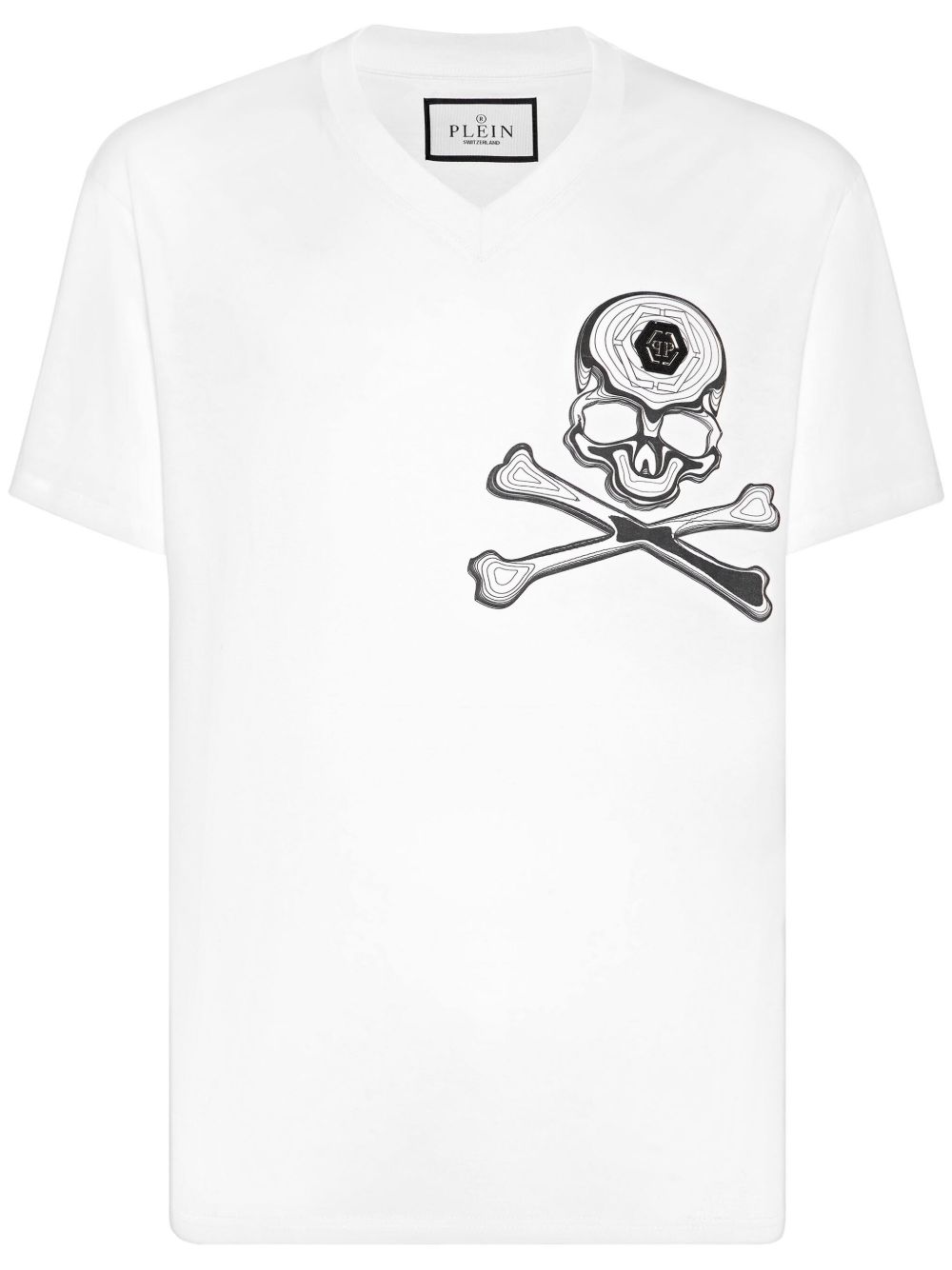 Philipp Plein Skull 印花棉T恤 - 白色