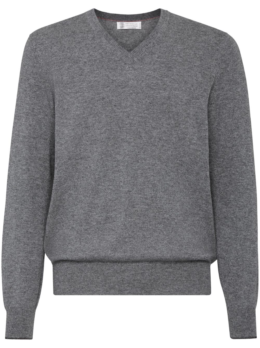 Brunello Cucinelli V领毛衣 - 灰色