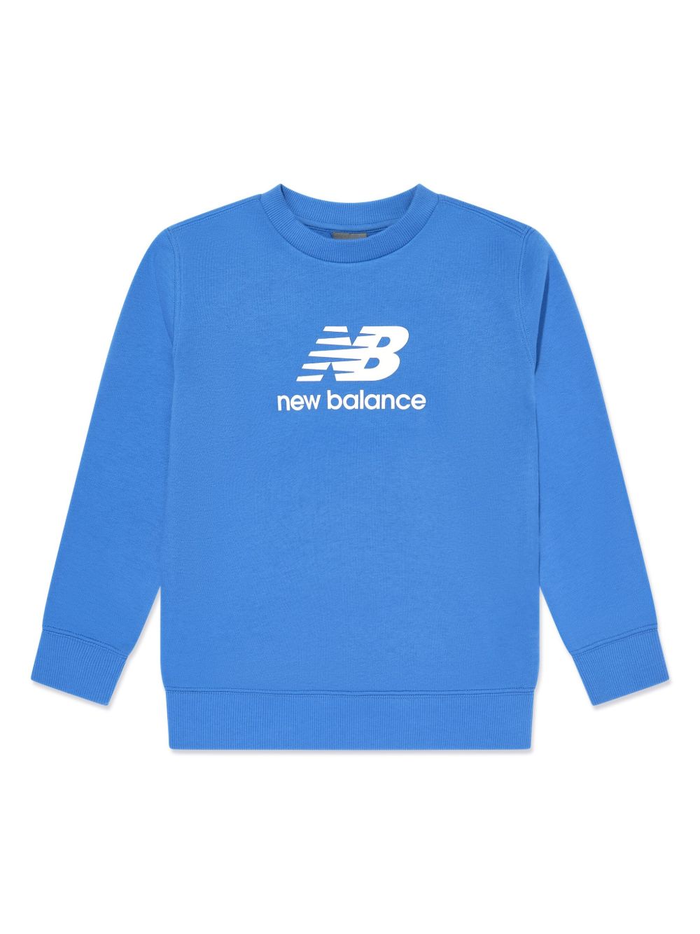 New Balance Kids 拉绒logo印花毛衣 - 蓝色