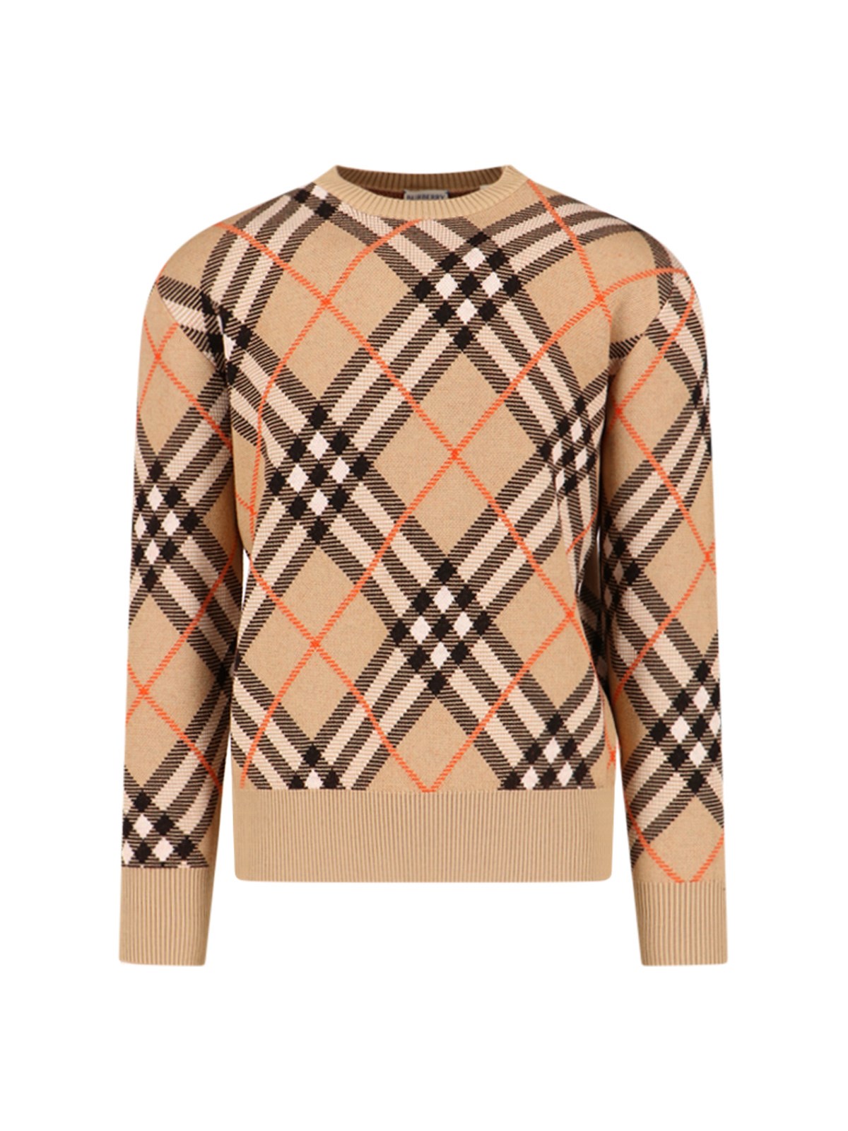 Burberry 'Check' 圆领毛衣