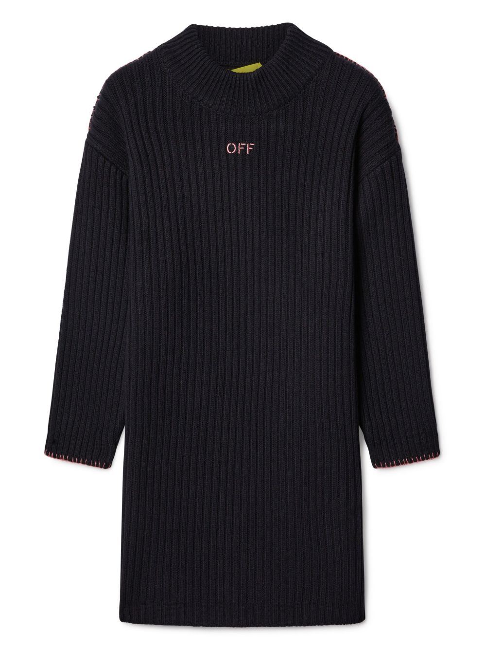 Off-White Kids Off Stamp 罗纹针织连衣裙 - 黑色