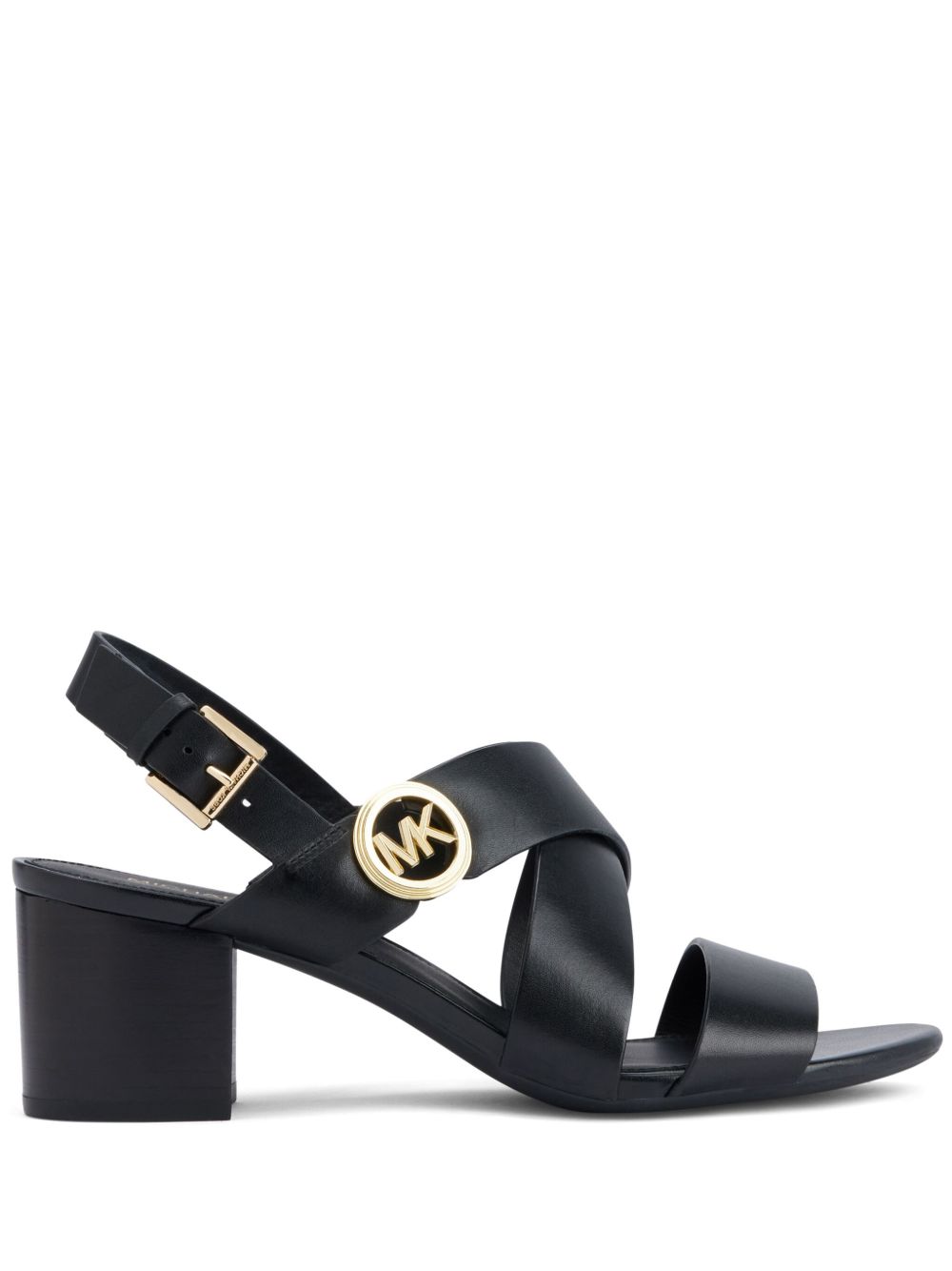 Michael Kors Vera logo标牌皮质凉鞋 - 黑色