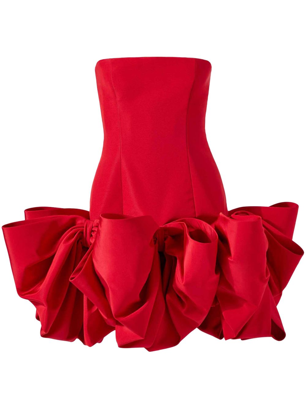 Carolina Herrera 蝴蝶结细节迷你连衣裙 - 红色