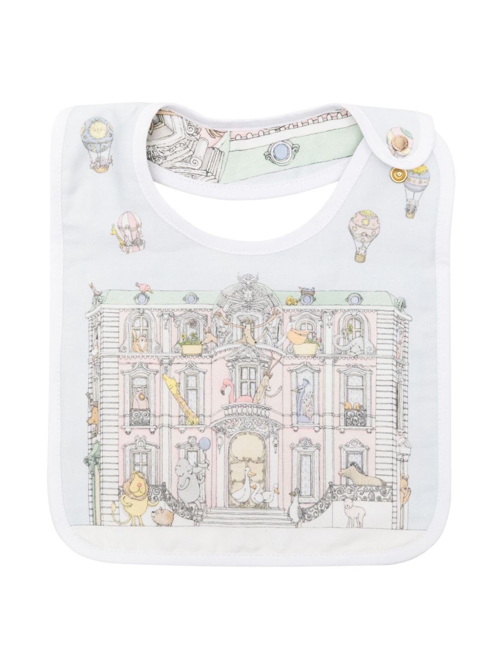 Atelier Choux Monceau Mansion 印花缎面围兜 - 中性色