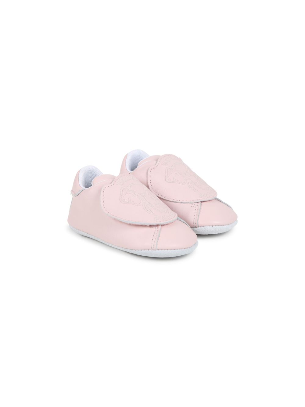 Kenzo Kids logo刺绣拖鞋 - 粉色