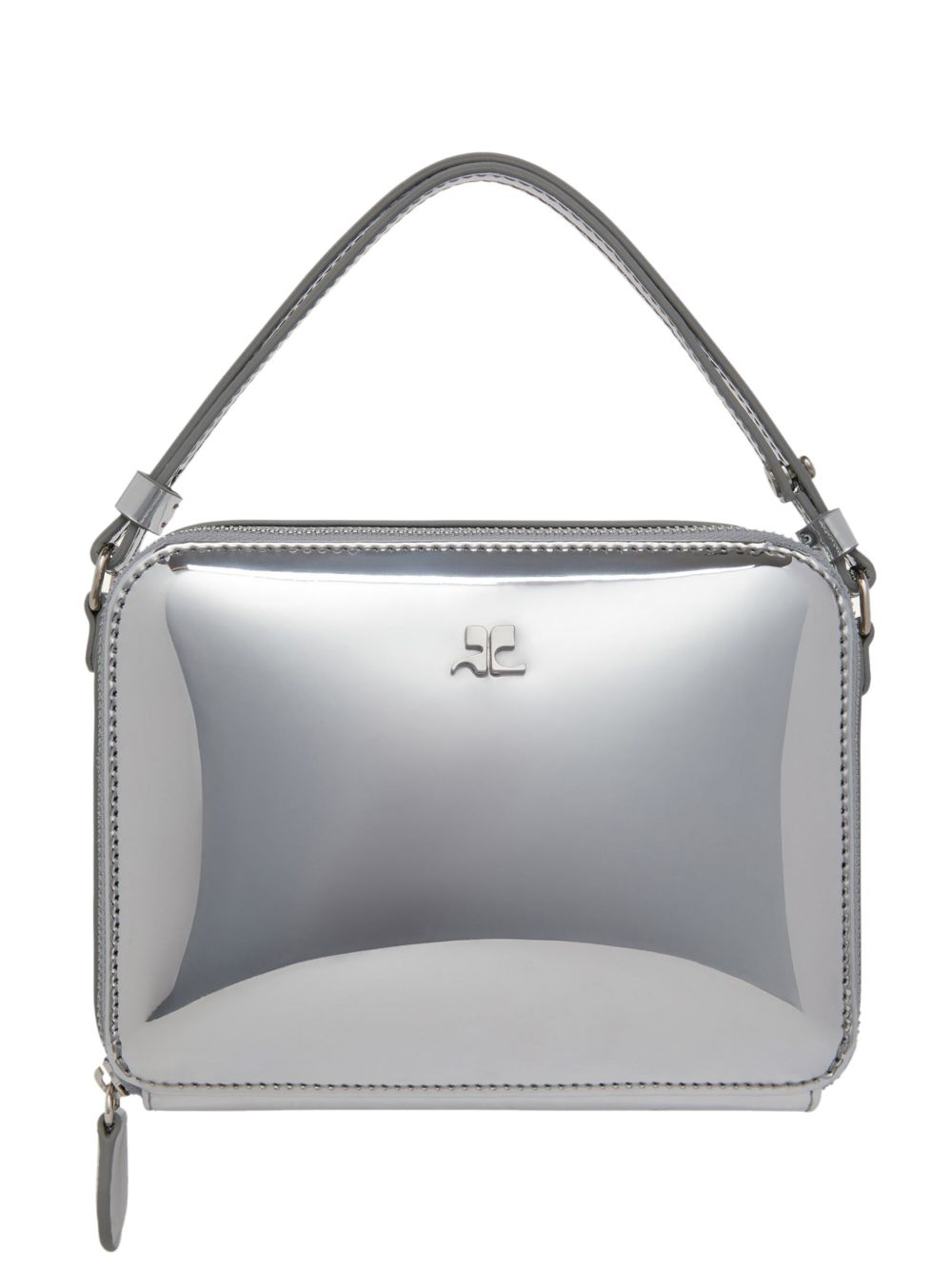 Courrèges Cloud logo标牌单肩包 - 银色