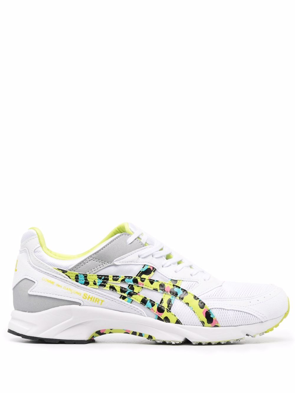 ASICS 豹纹低帮运动鞋 - 白色
