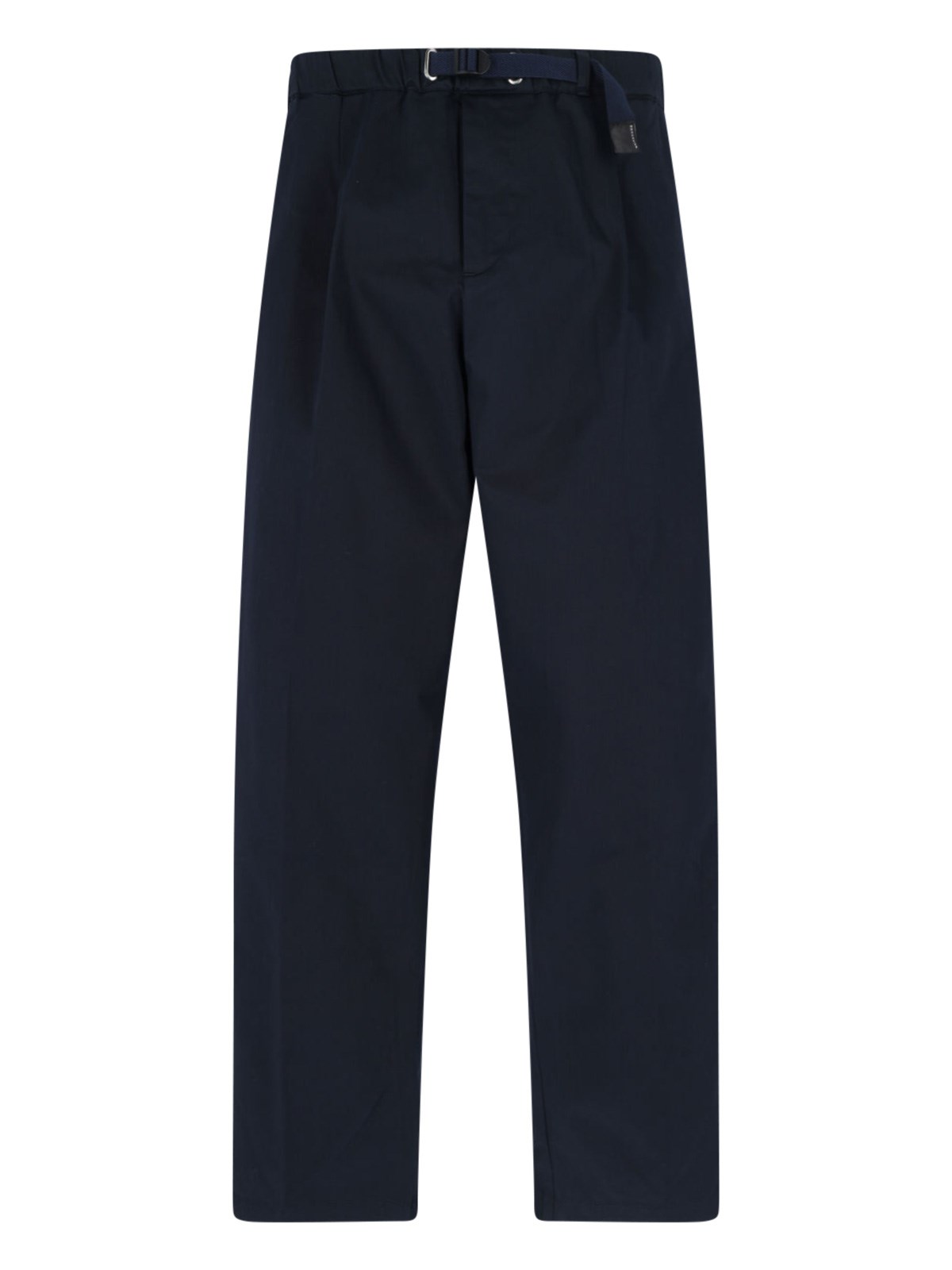 White Sand Straight Pants With Belt