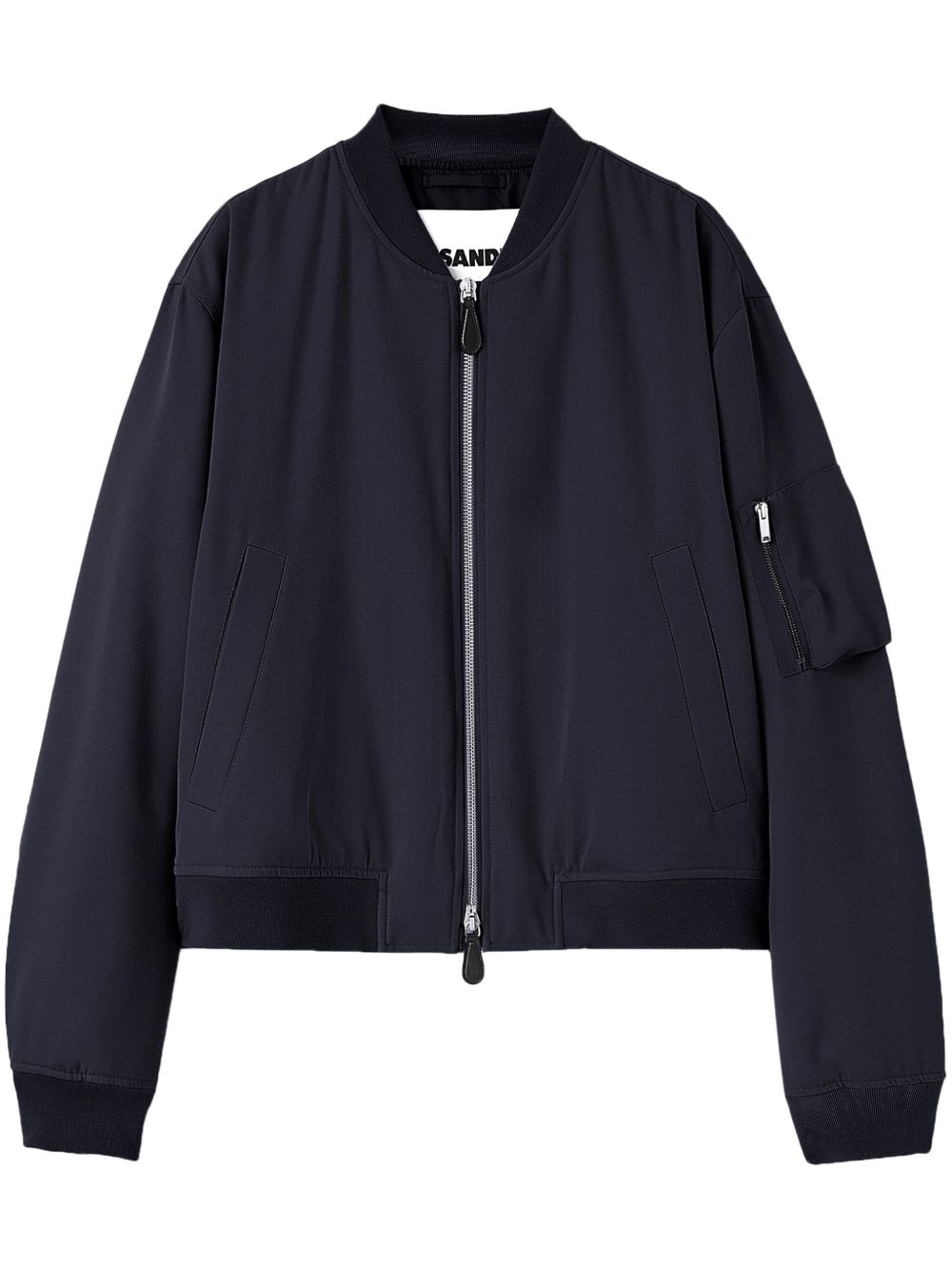 Jil Sander 填充飞行员夹克 - 蓝色