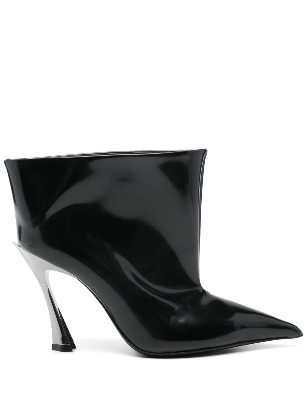 Mugler Fang 高跟及踝靴（9.5厘米） - 黑色