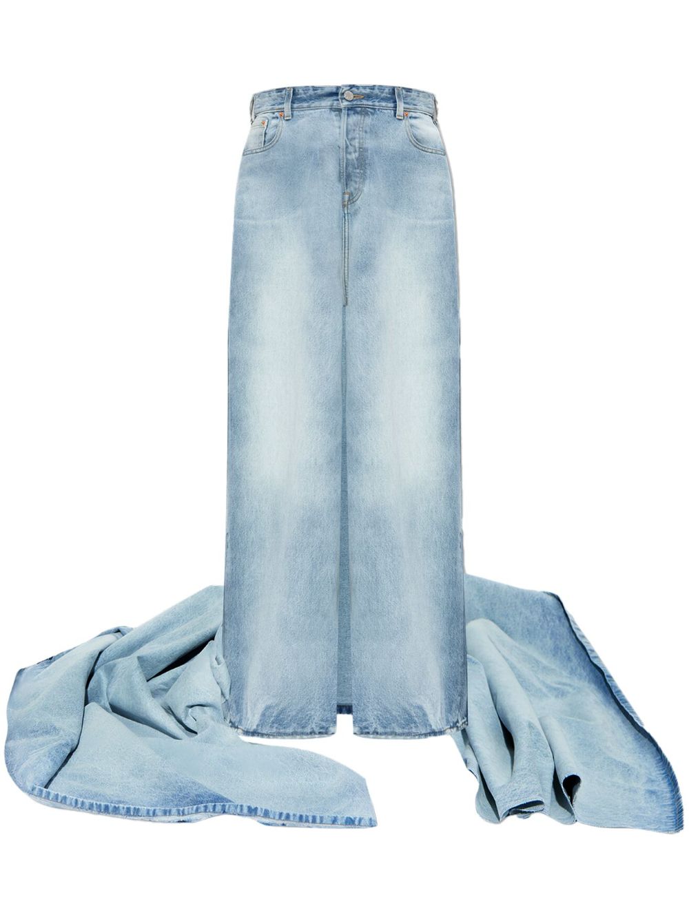 VETEMENTS skirt-attached jeans - 蓝色