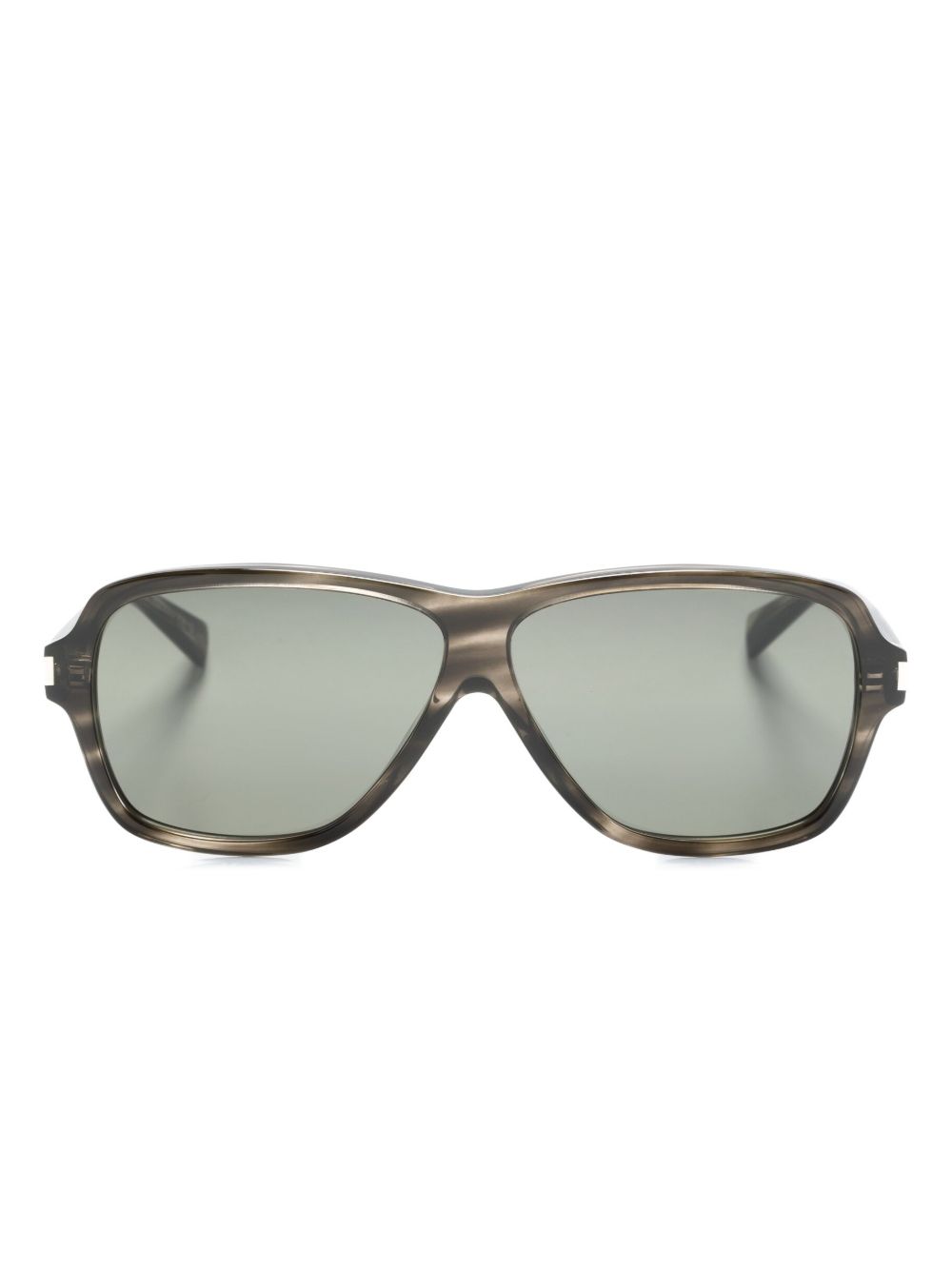 Saint Laurent Eyewear SL 609 飞行员镜框太阳眼镜 - 灰色