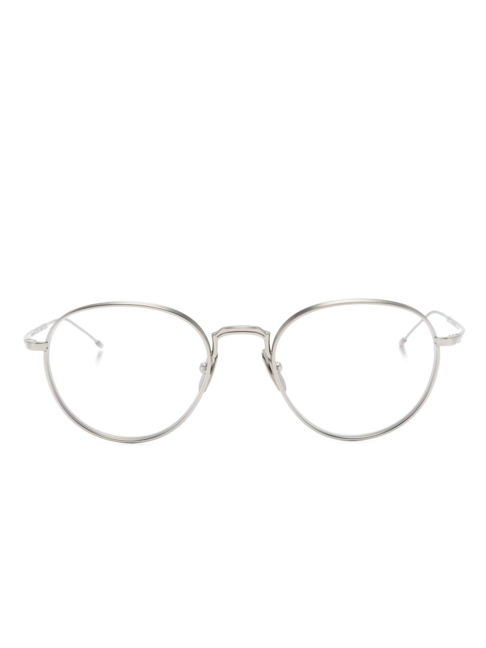 Thom Browne Eyewear 圆框眼镜 - 银色
