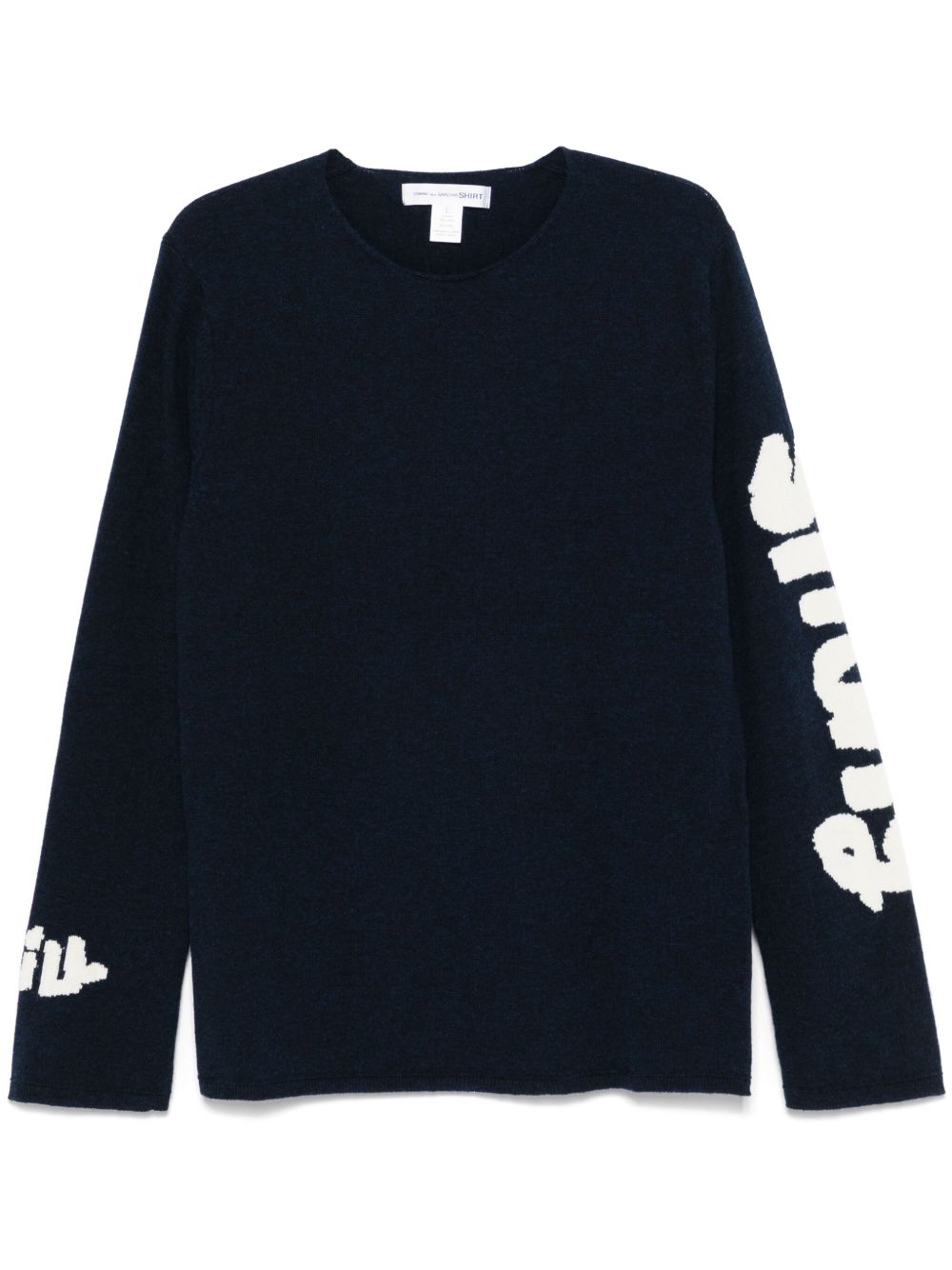 Comme Des Garçons Shirt 嵌花针织毛衣 - 蓝色
