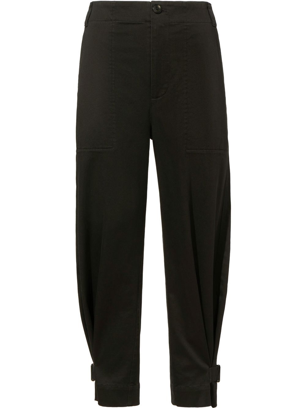 Proenza Schouler White Label 斜纹布棉长裤 - 黑色