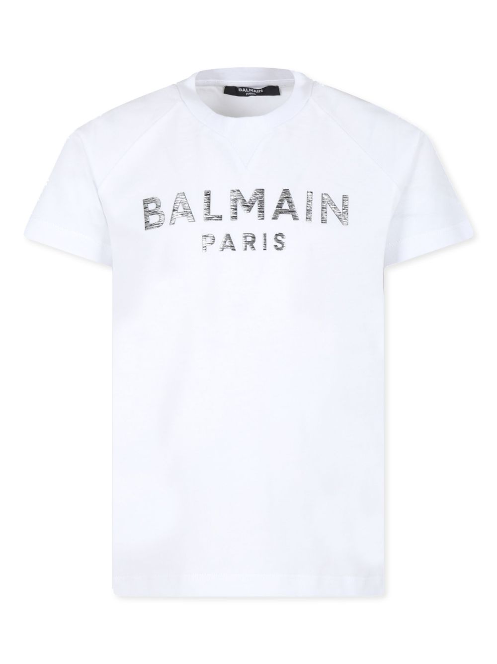 Balmain Kids logo贴花T恤 - 白色