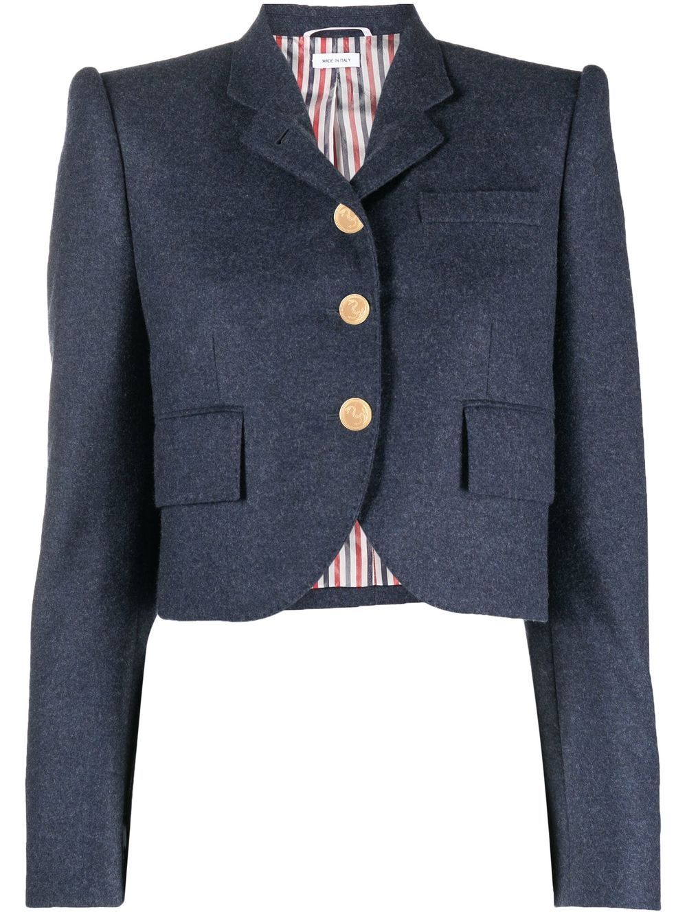 Thom Browne 单排扣短款西装夹克 - 蓝色