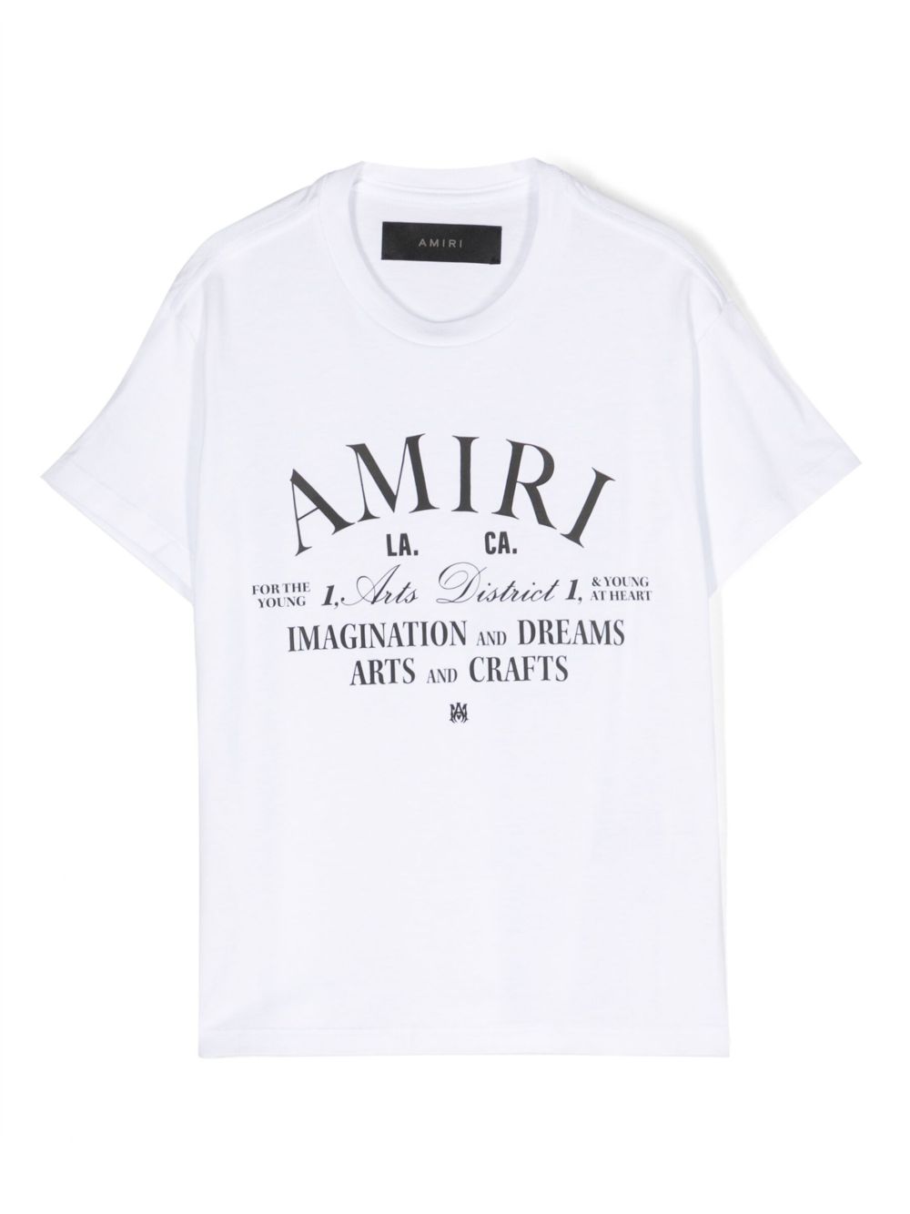 AMIRI KIDS logo印花棉T恤 - 白色
