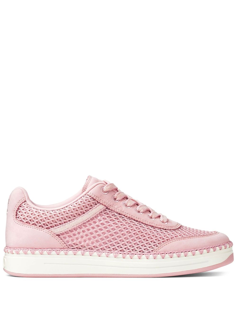 Jimmy Choo Rimini 低帮皮质运动鞋 - 粉色