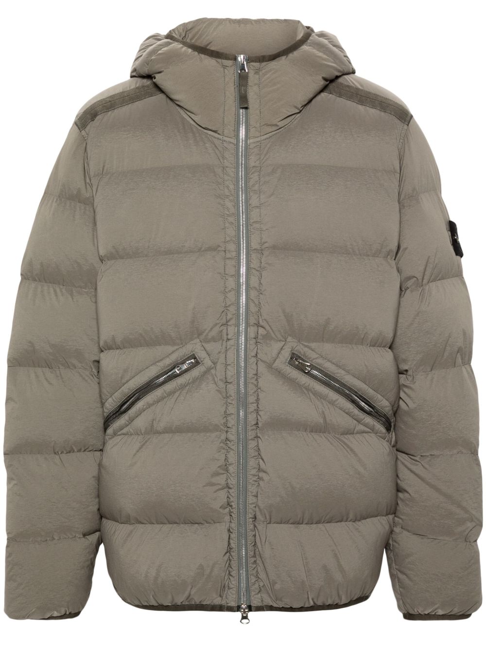 Stone Island 罗盘徽章填充夹克 - 褐色