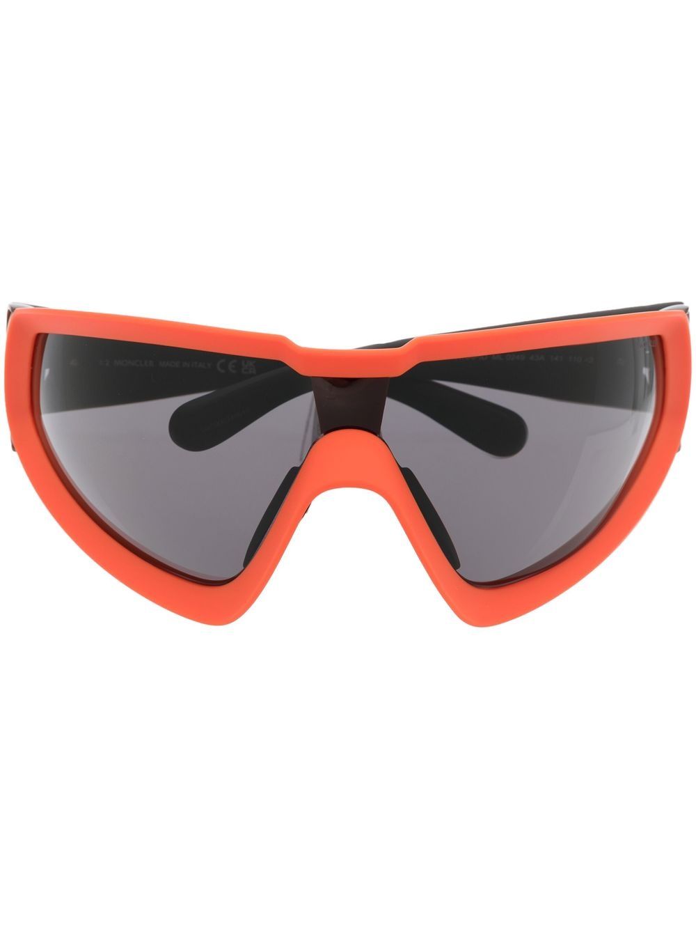Moncler Eyewear Wrapid Shield 太阳眼镜 - 橘色