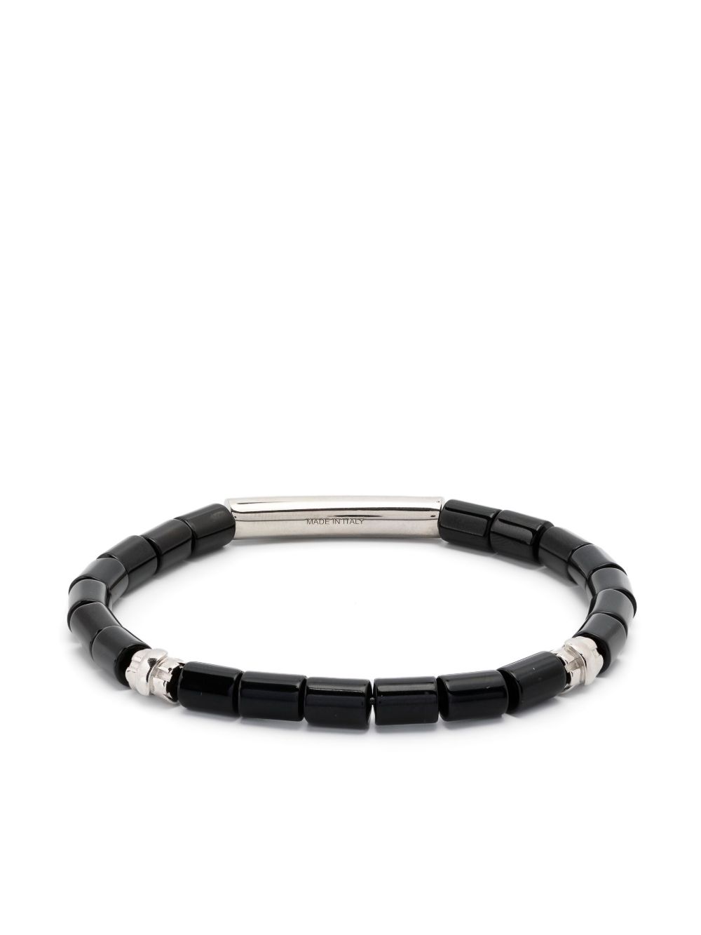 Ferragamo logo雕刻珠饰手链 - 银色