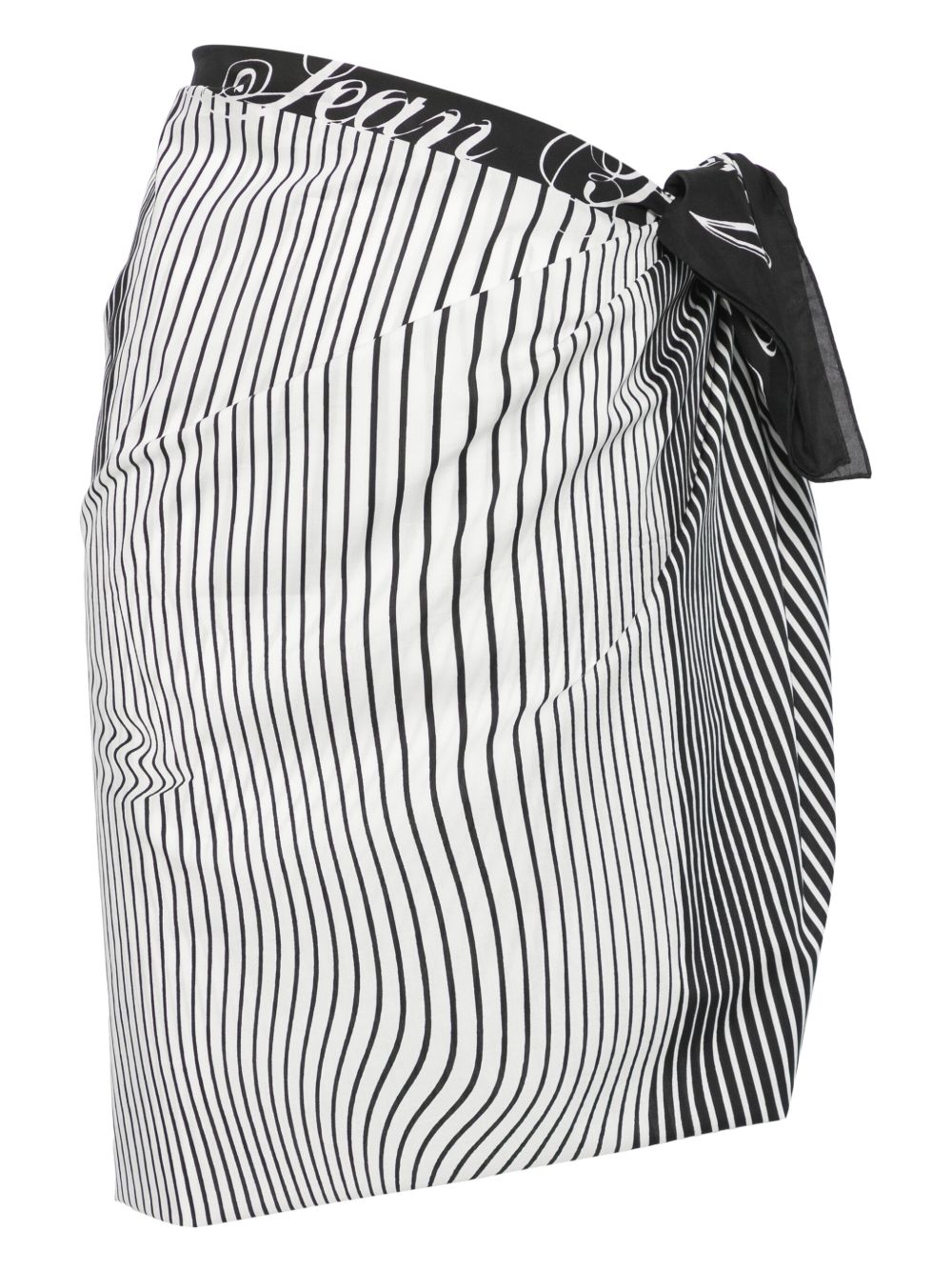 Jean Paul Gaultier logo印花纱笼 - 黑色
