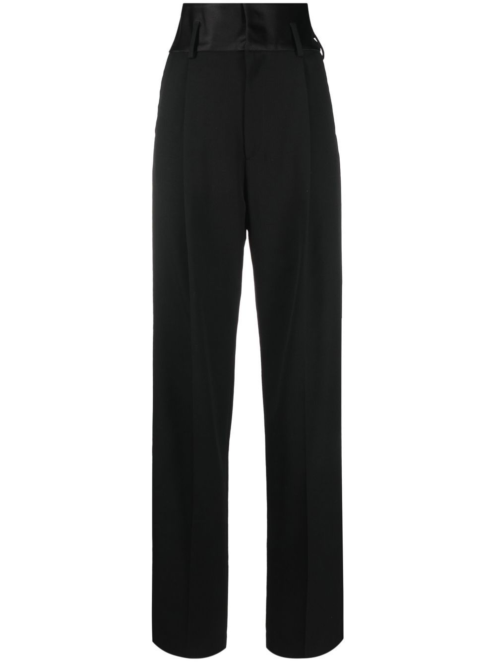 Filippa K 高腰羊毛塔士多长裤 - 黑色