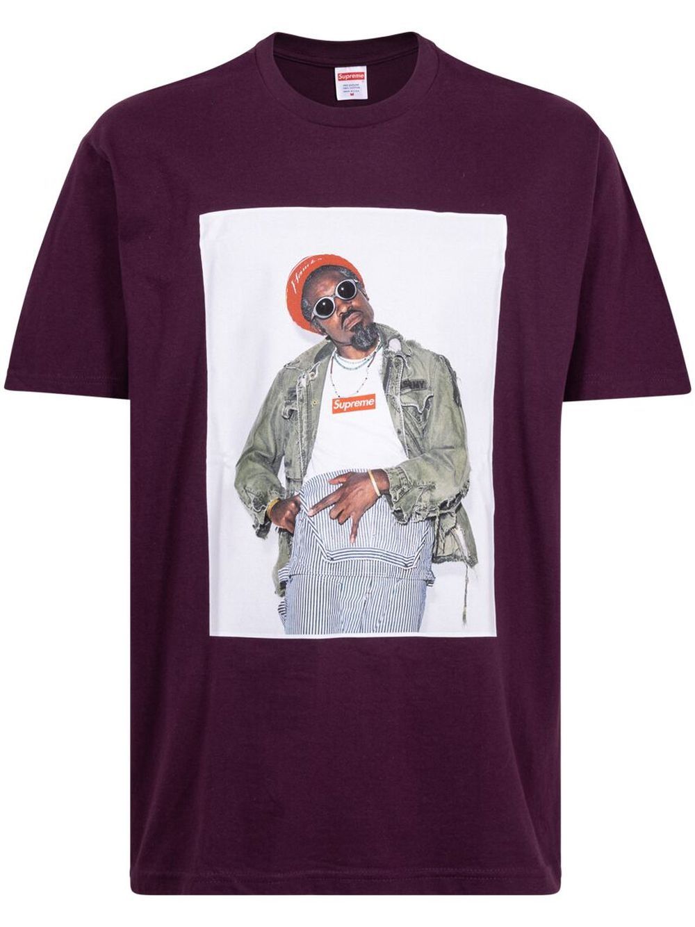 Supreme Andre 3000 图案印花T恤 - 紫色