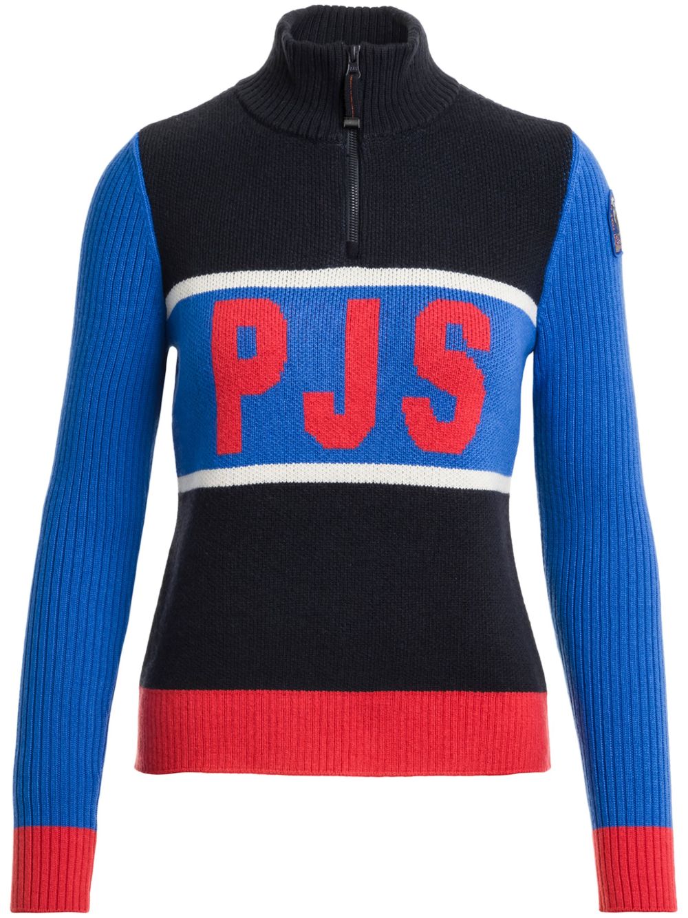 Parajumpers logo嵌花针织毛衣 - 蓝色