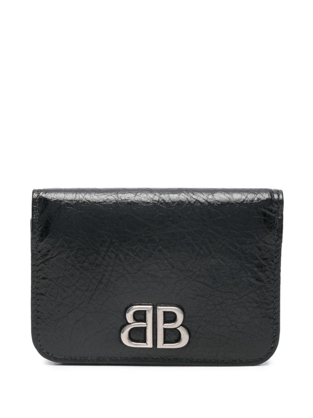 Balenciaga Monaco 皮质钱包 - 黑色