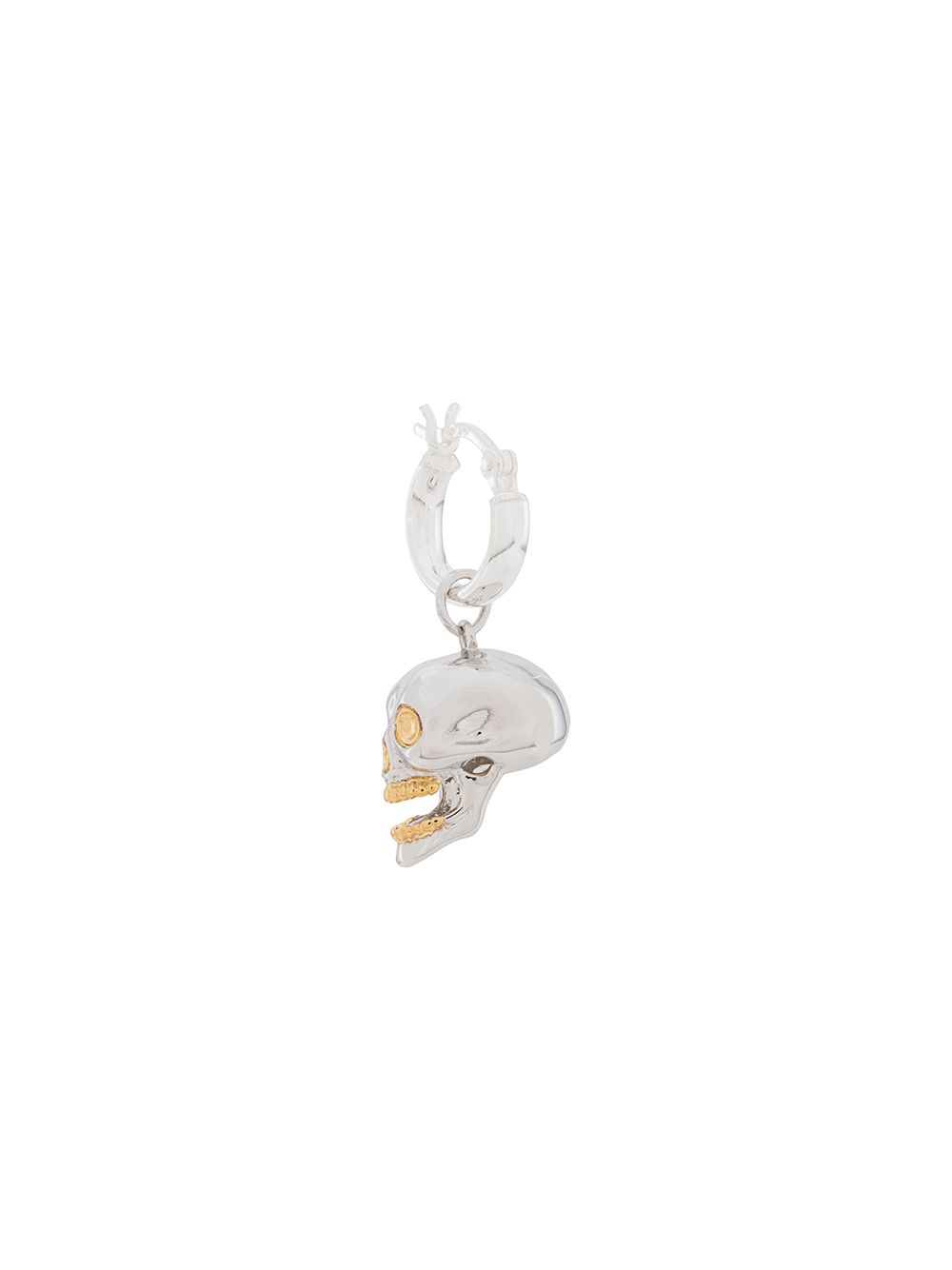 True Rocks Skull 圈形耳环 - 金属色