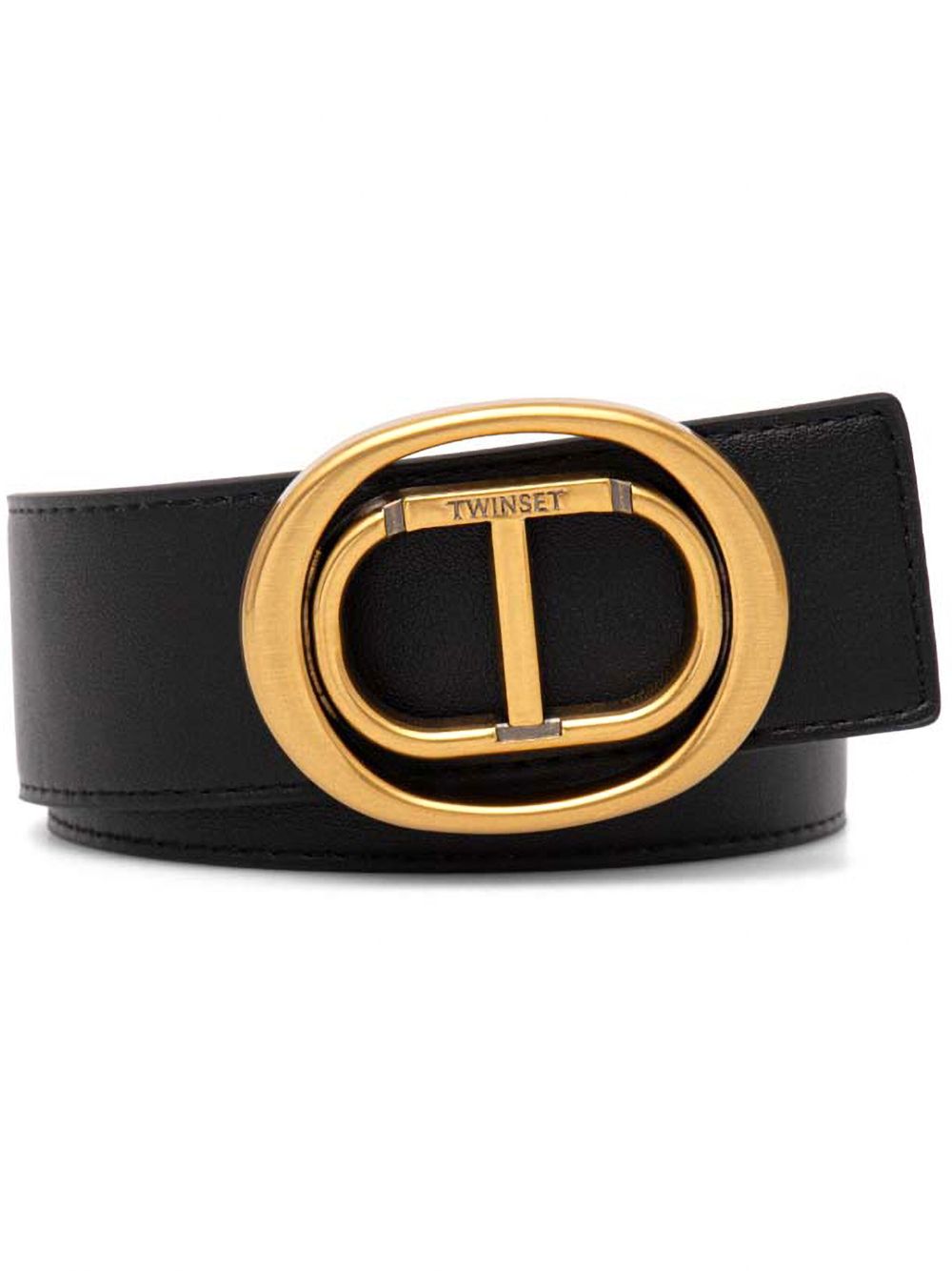 TWINSET logo扣环腰带 - 黑色