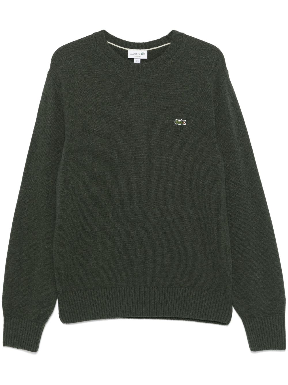 Lacoste 圆领羊毛毛衣 - 绿色