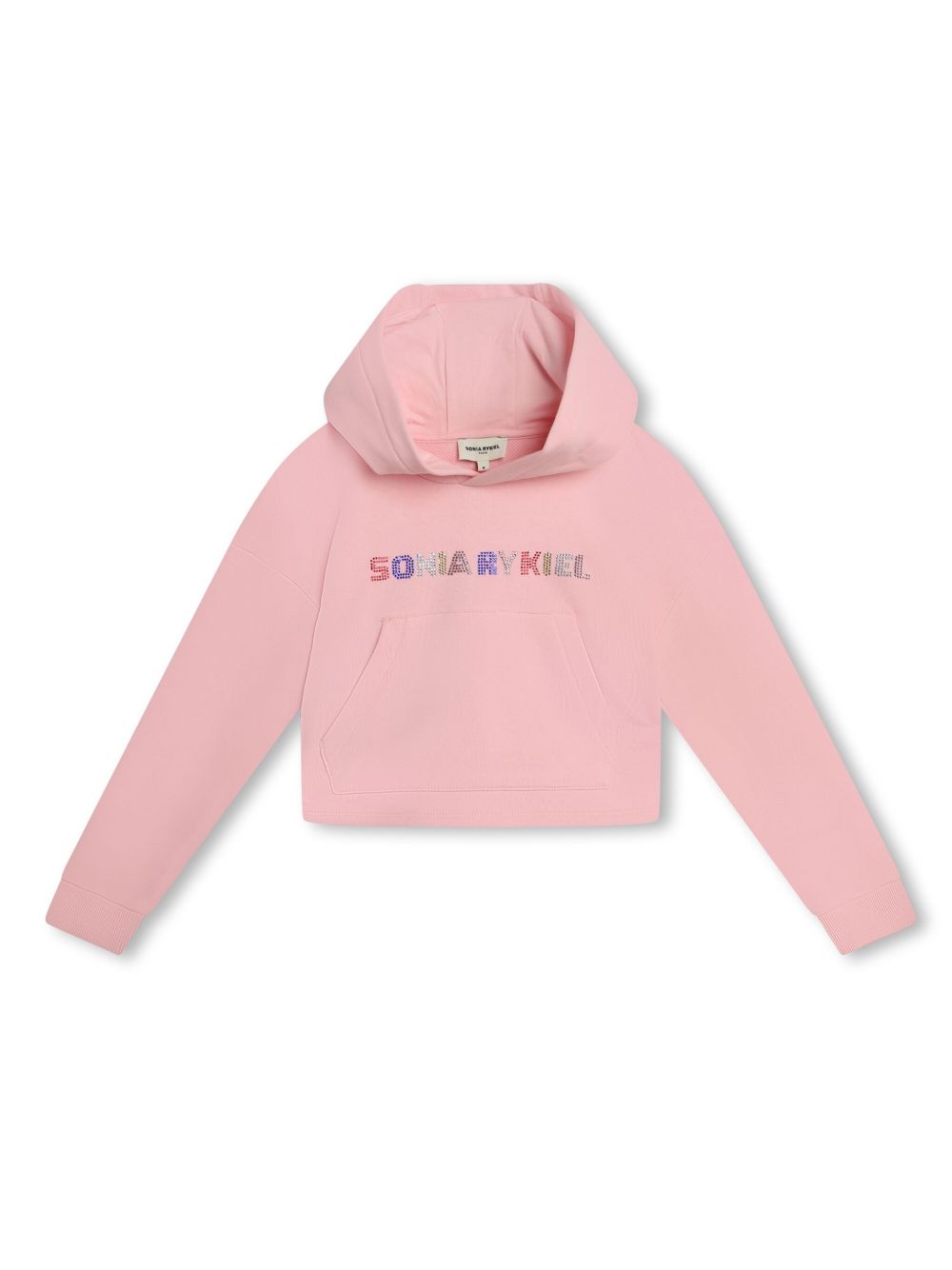 SONIA RYKIEL ENFANT logo缀饰棉连帽衫 - 粉色