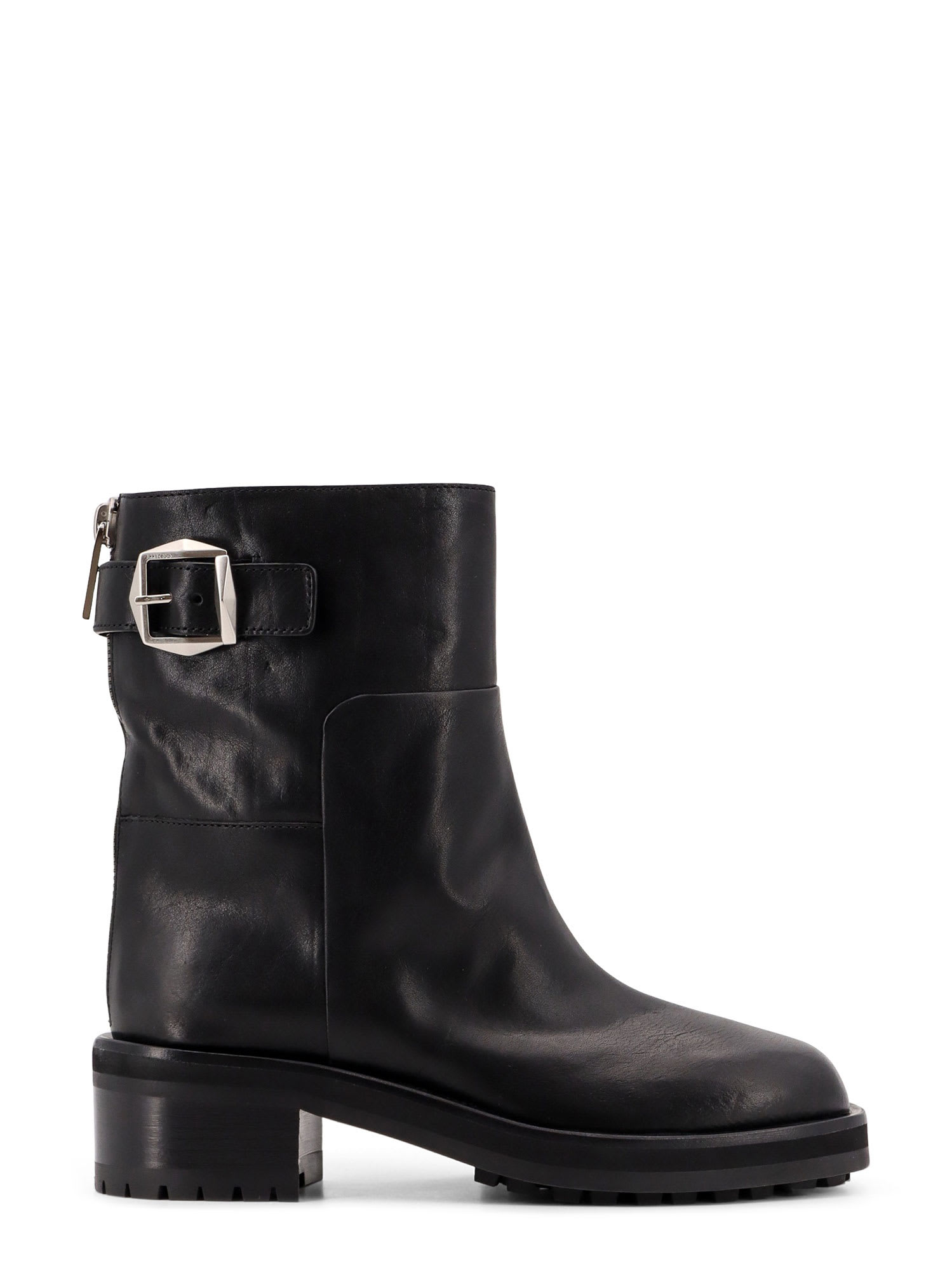 Jimmy Choo Brooklyn Ab 50 Leather Boots With Adjustable Strap