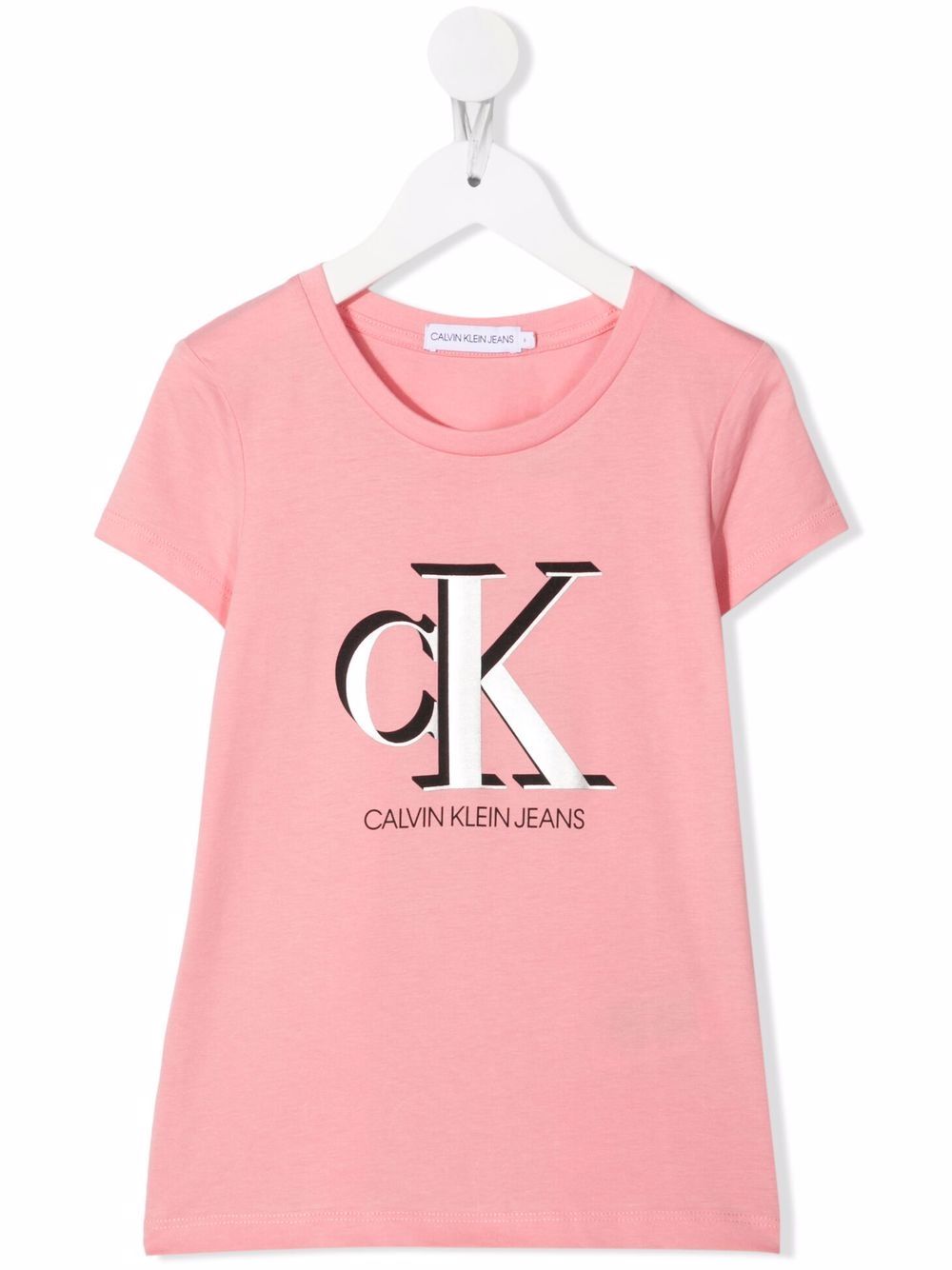 Calvin Klein Kids logo印花T恤 - 粉色